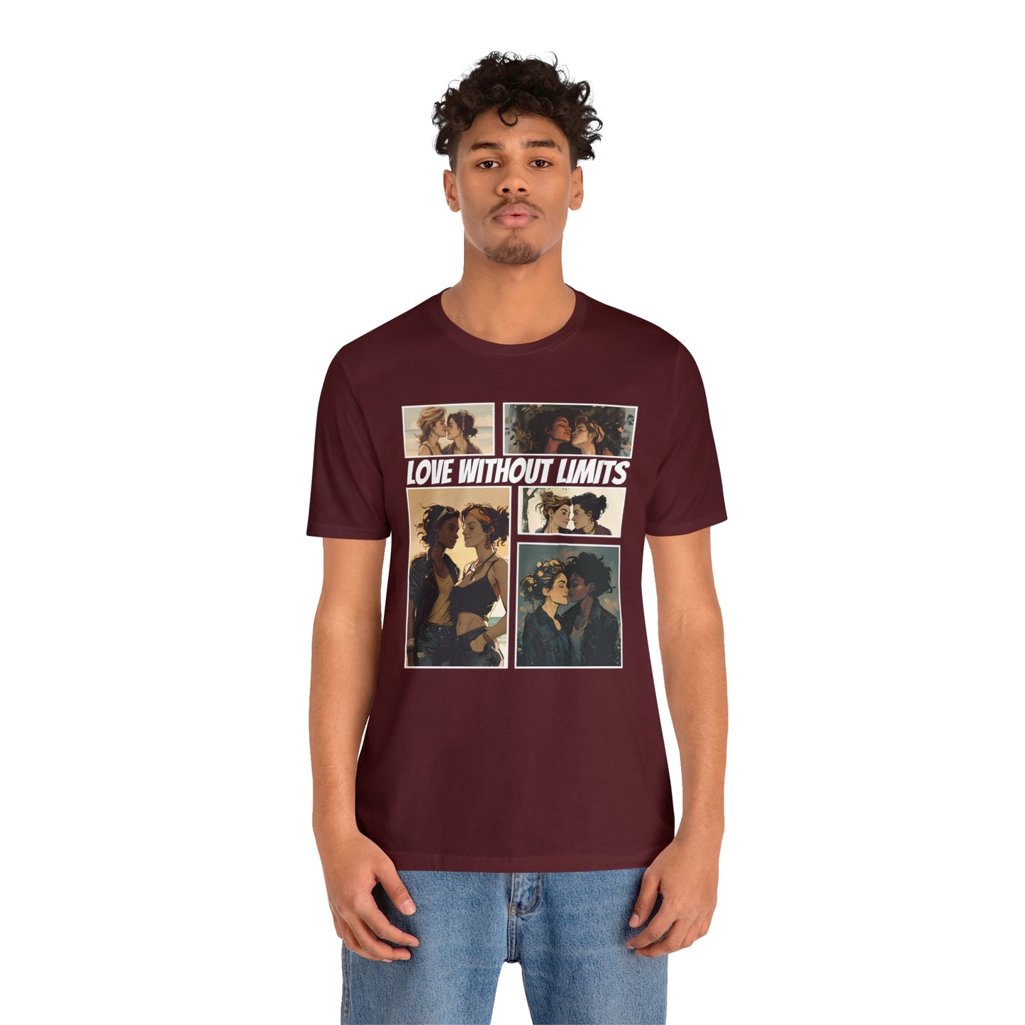 Love Without Limits - Girls - Unisex T-Shirt - T-Shirt - Maroon - | The Lucky Wombat