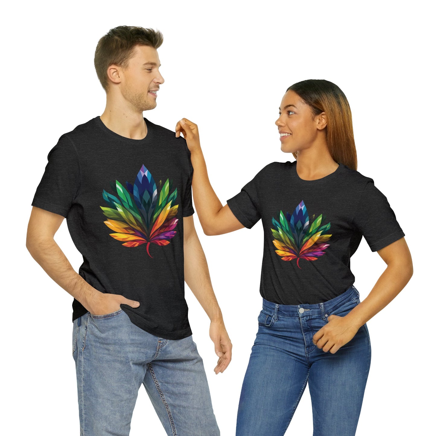 Rainbow-coloured Leaf - Unisex T-shirt