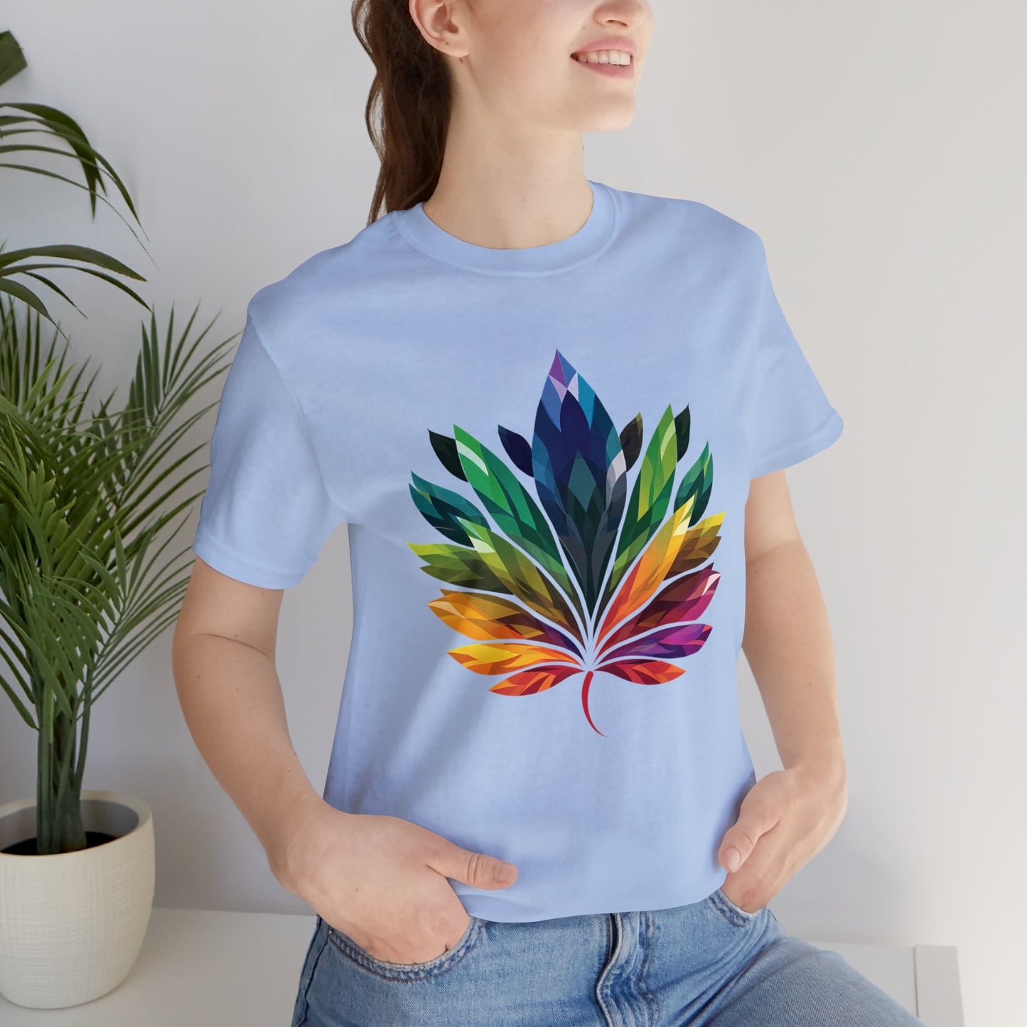 Rainbow-coloured Leaf - Unisex T-shirt