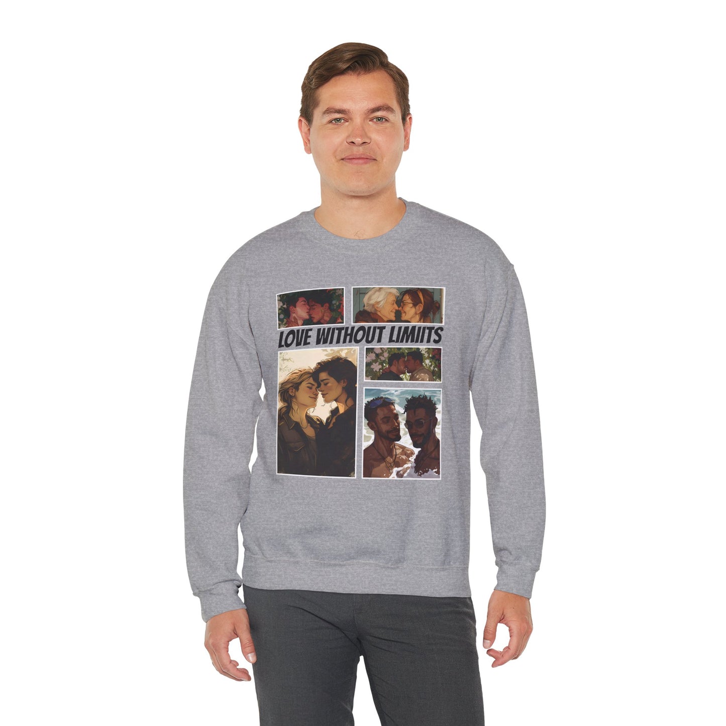 Love Without Limits - V003 - Unisex Sweatshirt - Sweatshirt - The Lucky Wombat