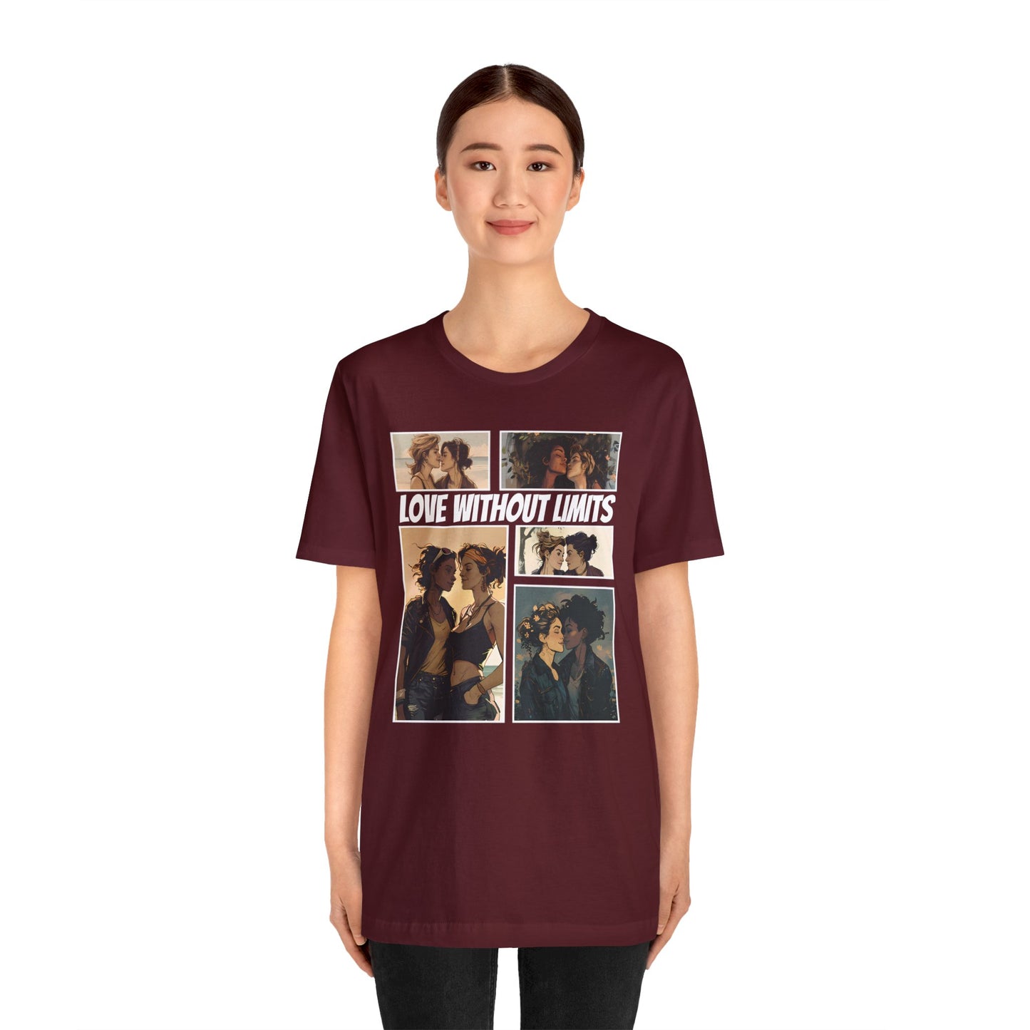 Love Without Limits - Girls - Unisex T-Shirt - T-Shirt - Maroon - | The Lucky Wombat