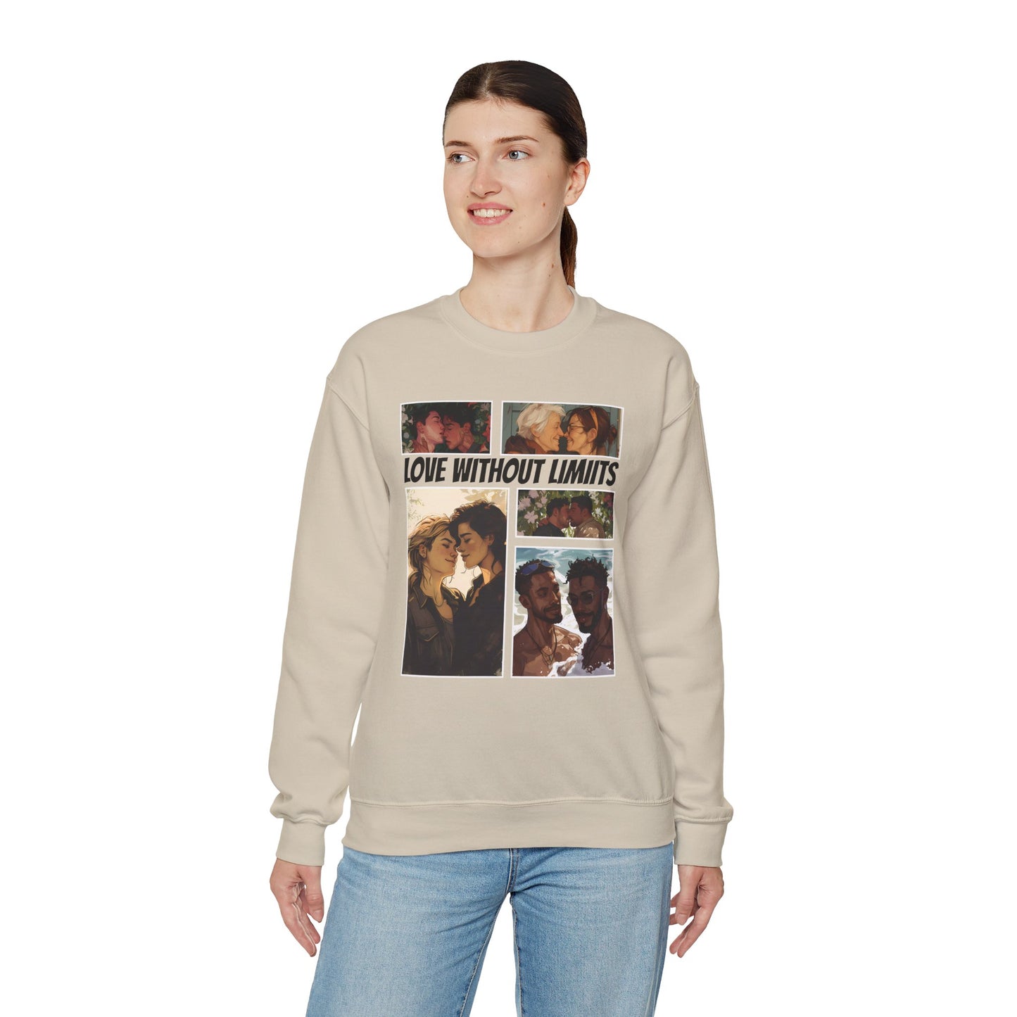 Love Without Limits - V003 - Unisex Sweatshirt - Sweatshirt - The Lucky Wombat