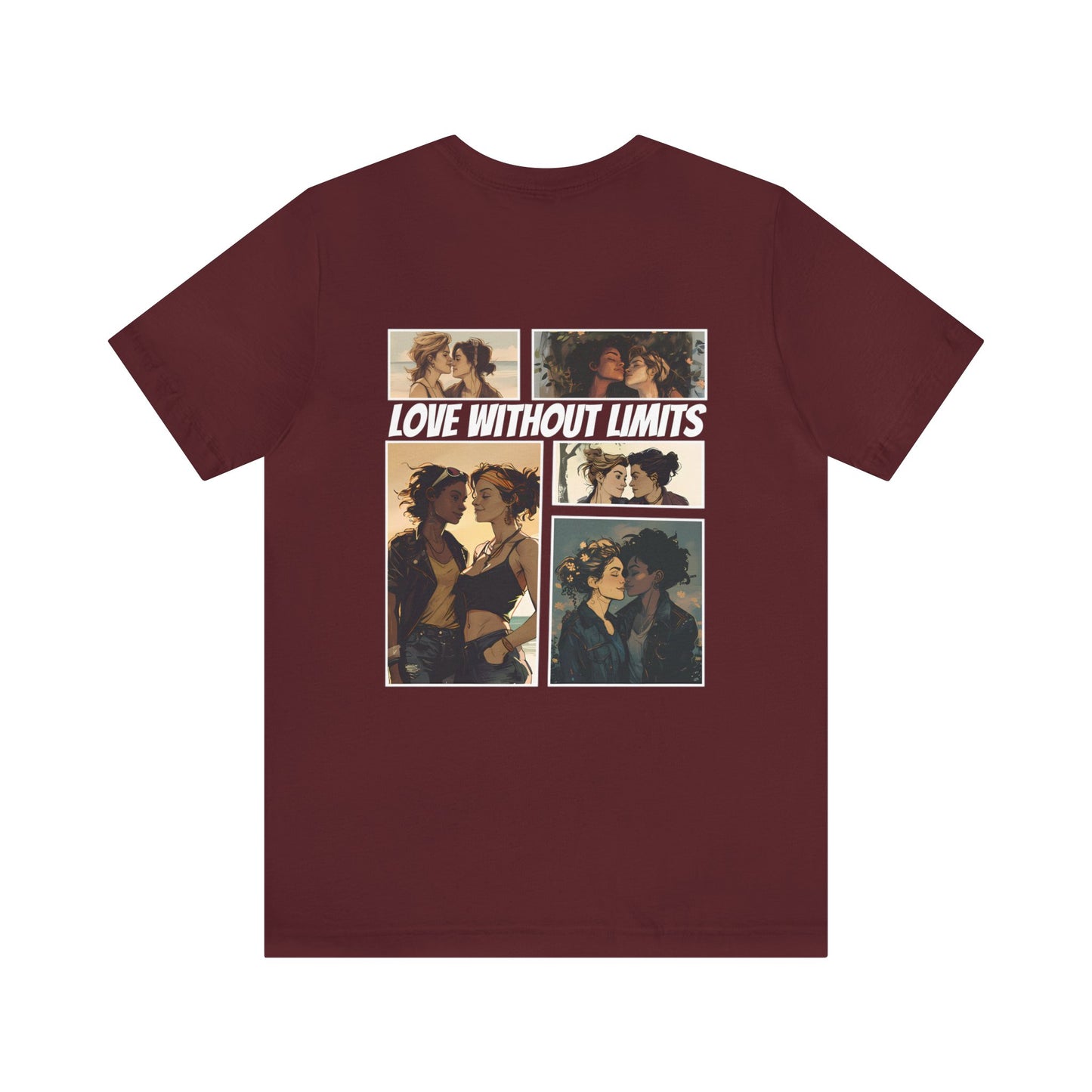 Love Without Limits - Girls - Unisex T-Shirt - T-Shirt - Maroon - | The Lucky Wombat