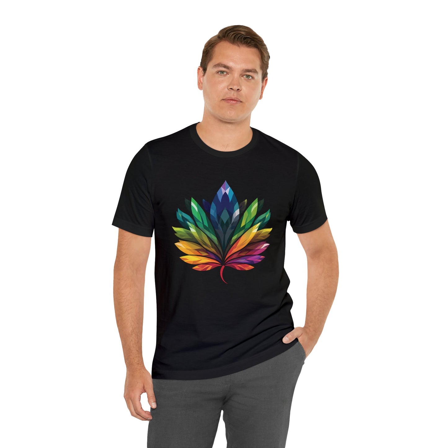 Rainbow-coloured Leaf - Unisex T-shirt