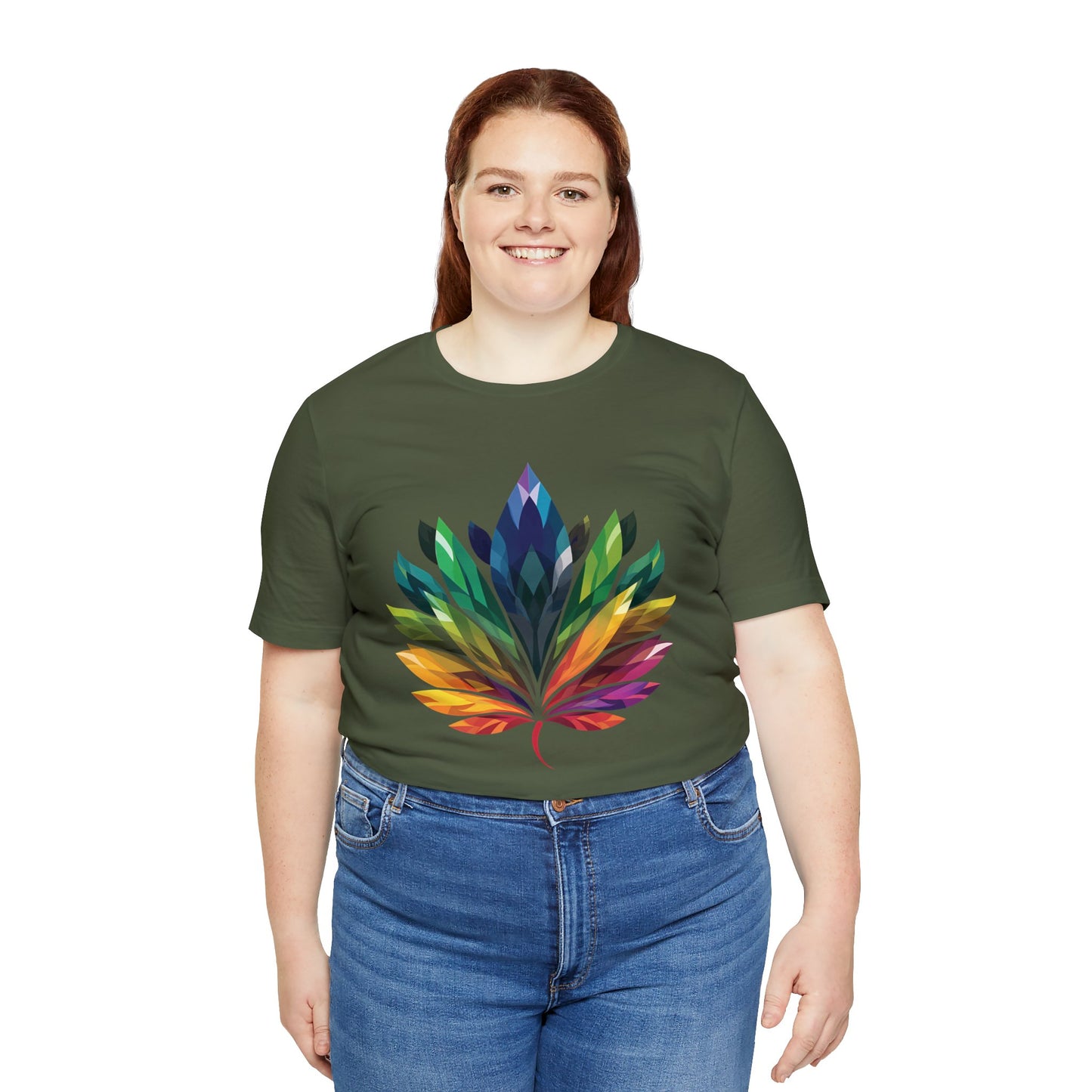 Rainbow-coloured Leaf - Unisex T-shirt