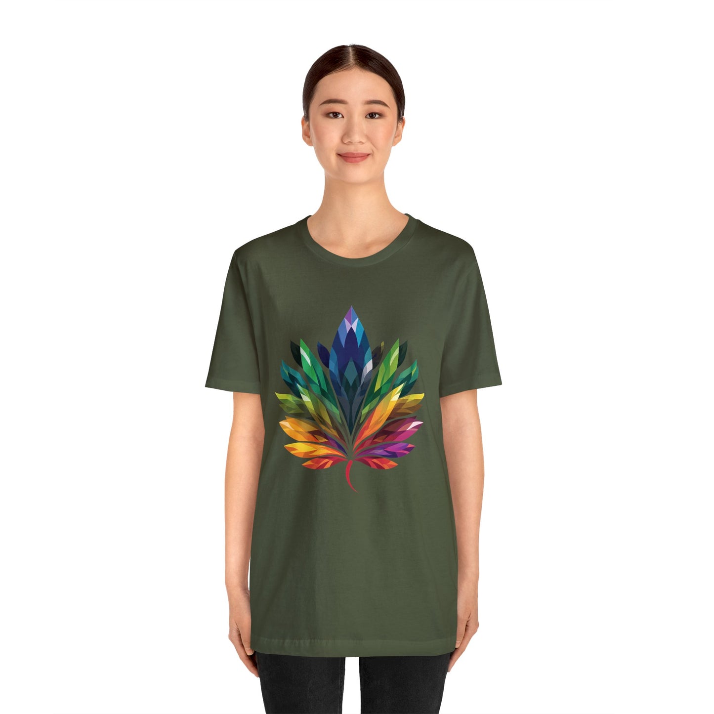 Rainbow-coloured Leaf - Unisex T-shirt