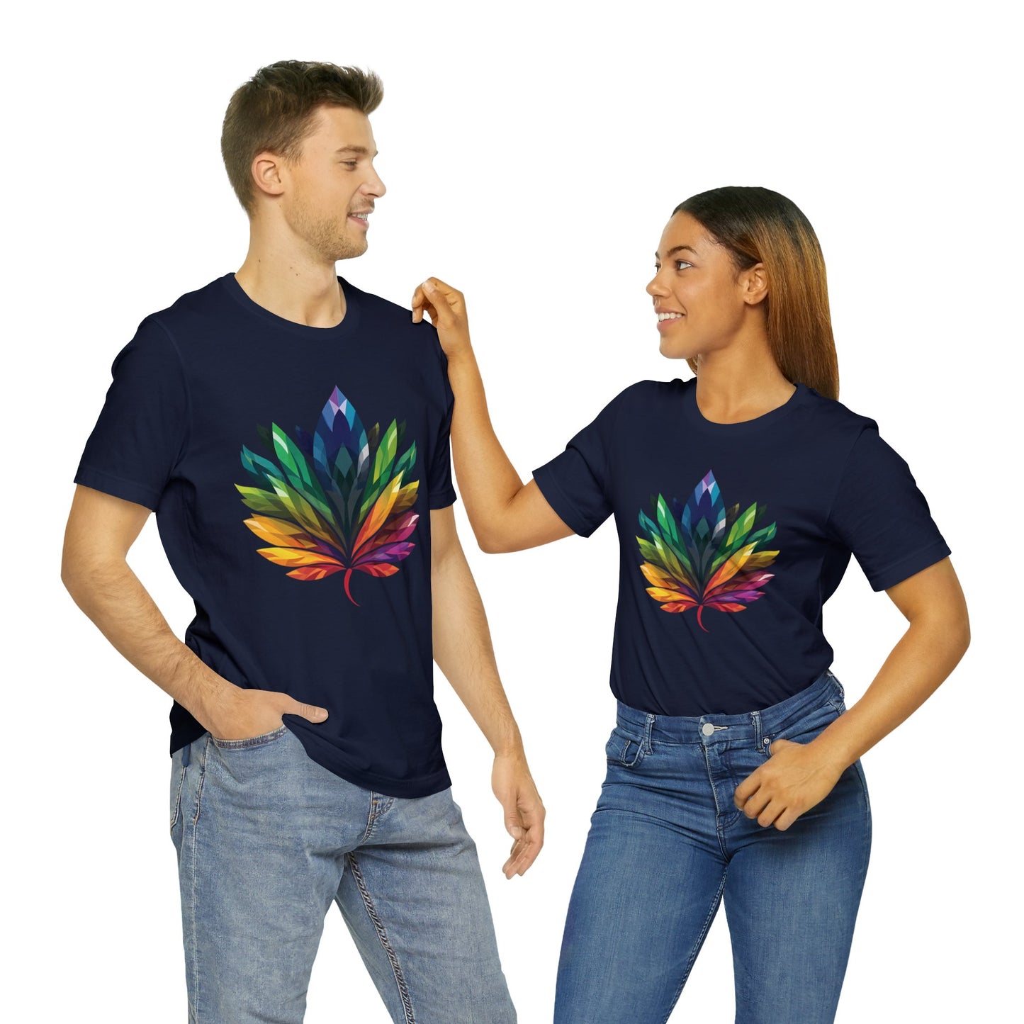 Rainbow-coloured Leaf - Unisex T-shirt