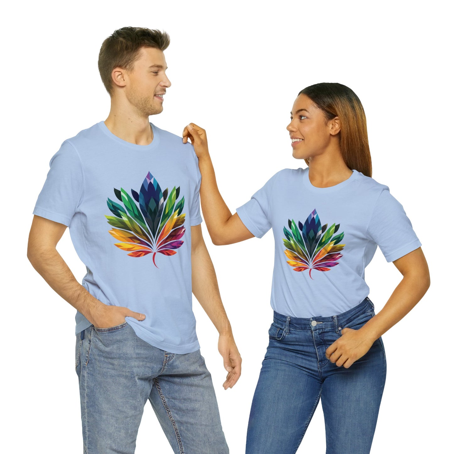 Rainbow-coloured Leaf - Unisex T-shirt