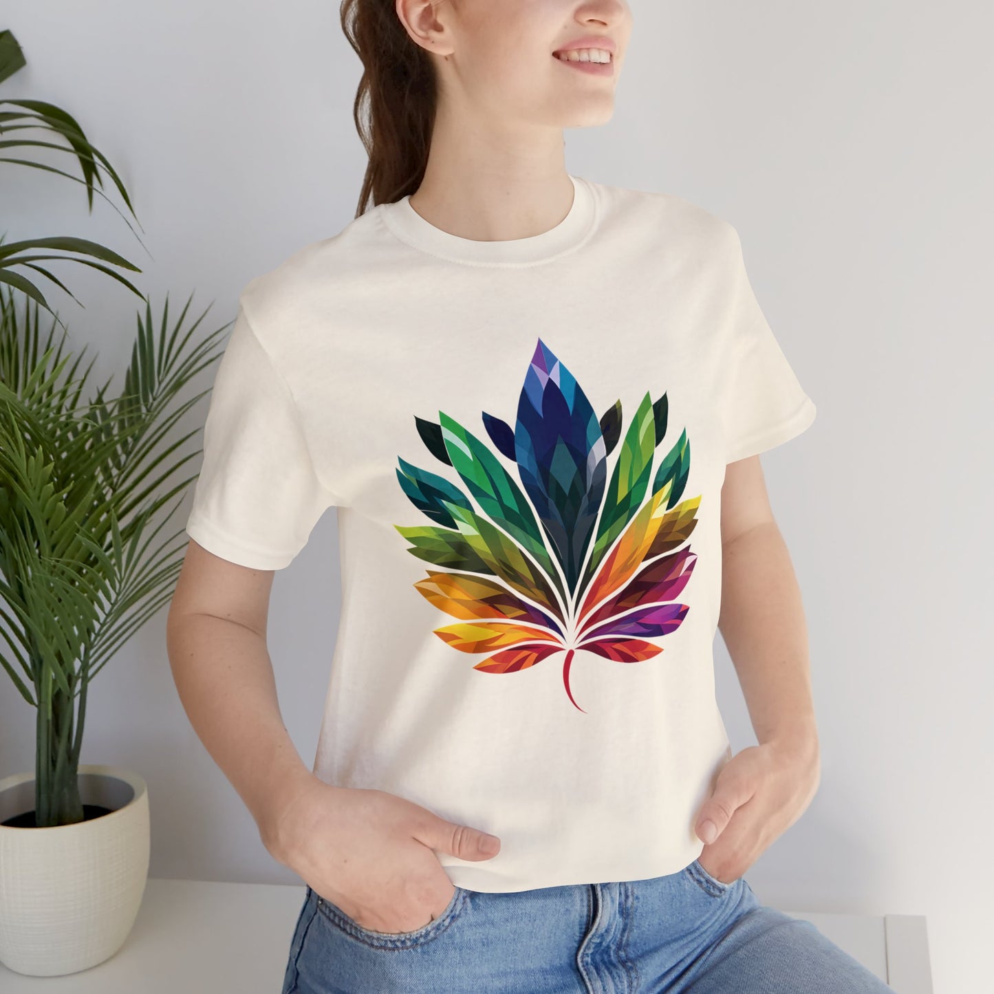 Rainbow-coloured Leaf - Unisex T-shirt