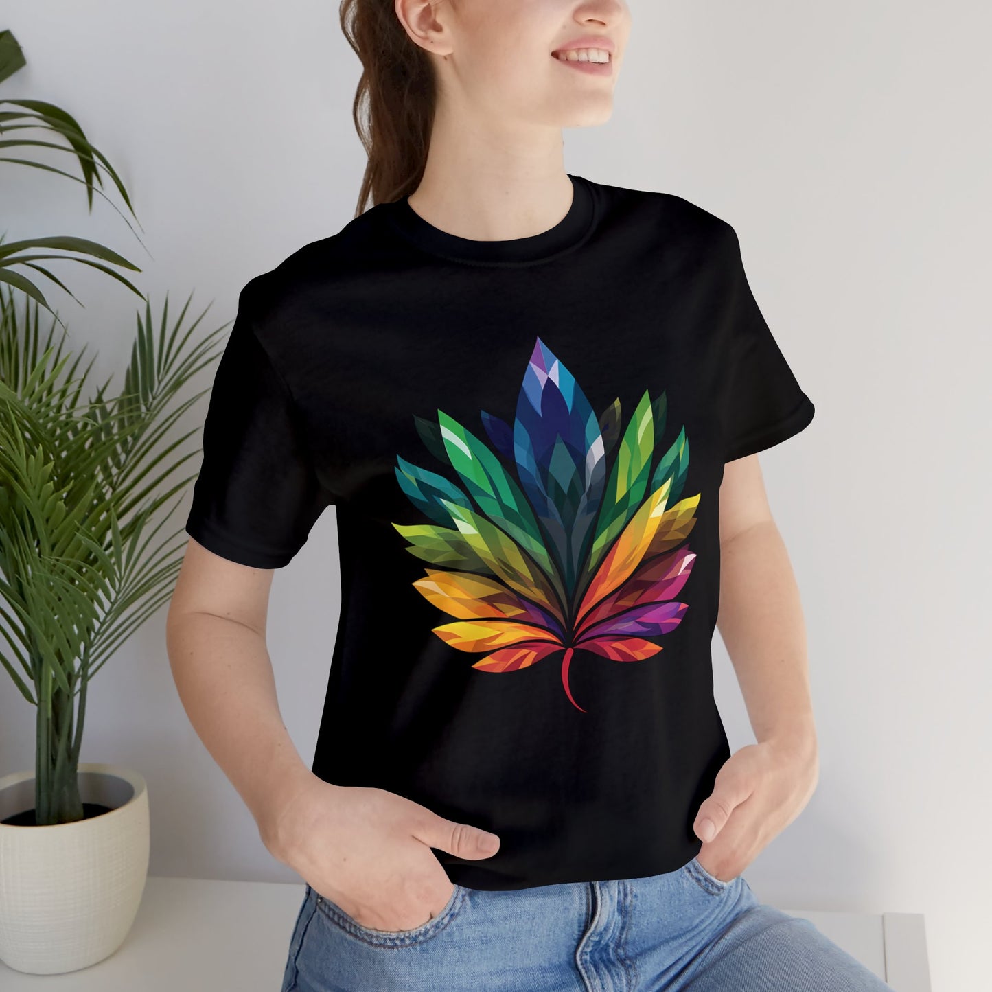 Rainbow-coloured Leaf - Unisex T-shirt