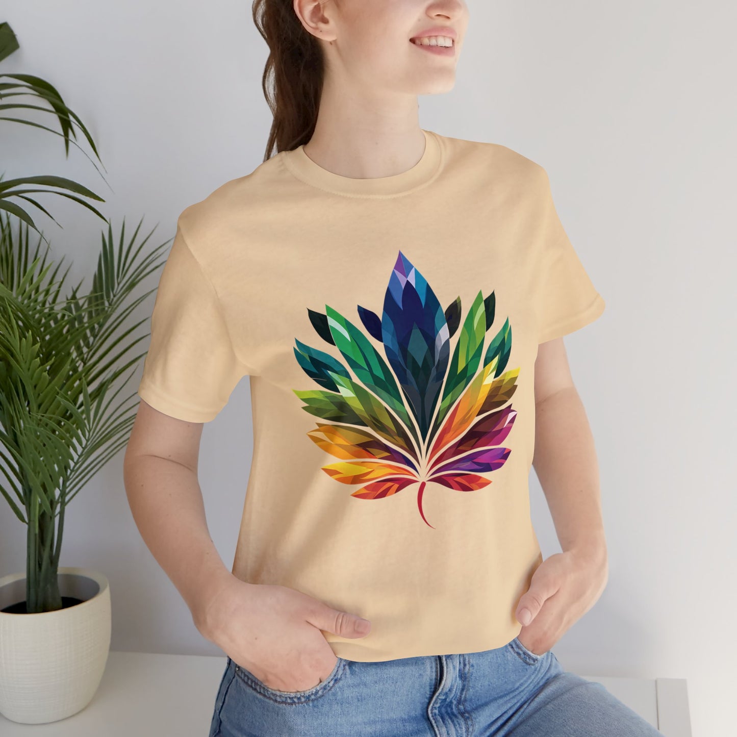 Rainbow-coloured Leaf - Unisex T-shirt