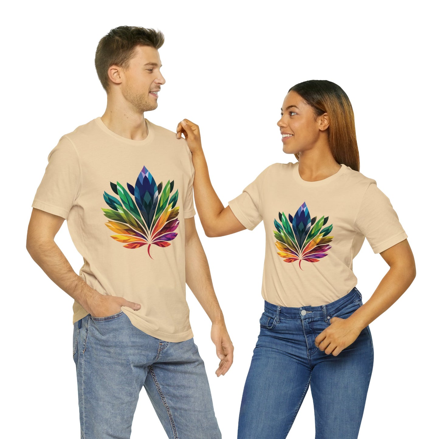 Rainbow-coloured Leaf - Unisex T-shirt