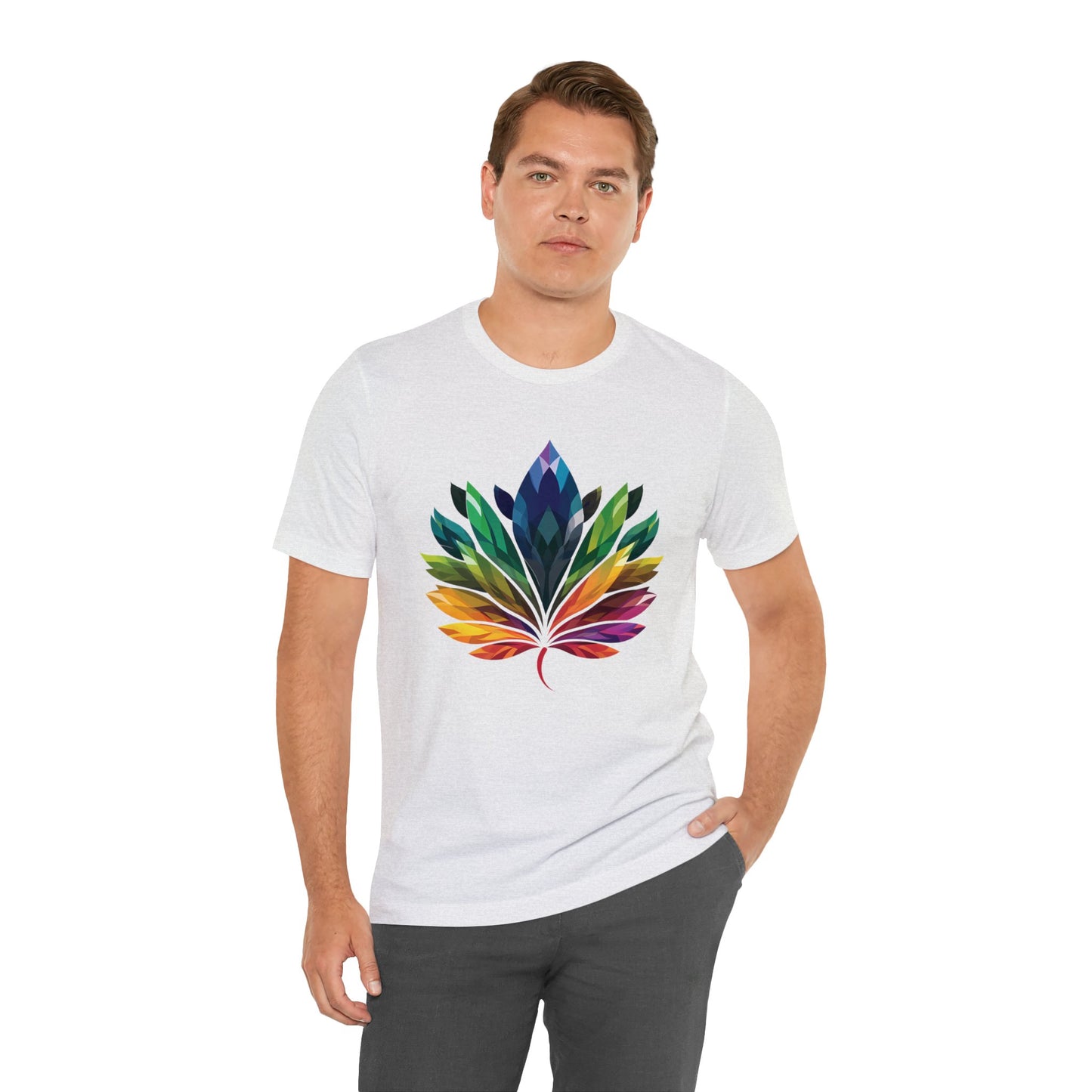 Rainbow-coloured Leaf - Unisex T-shirt
