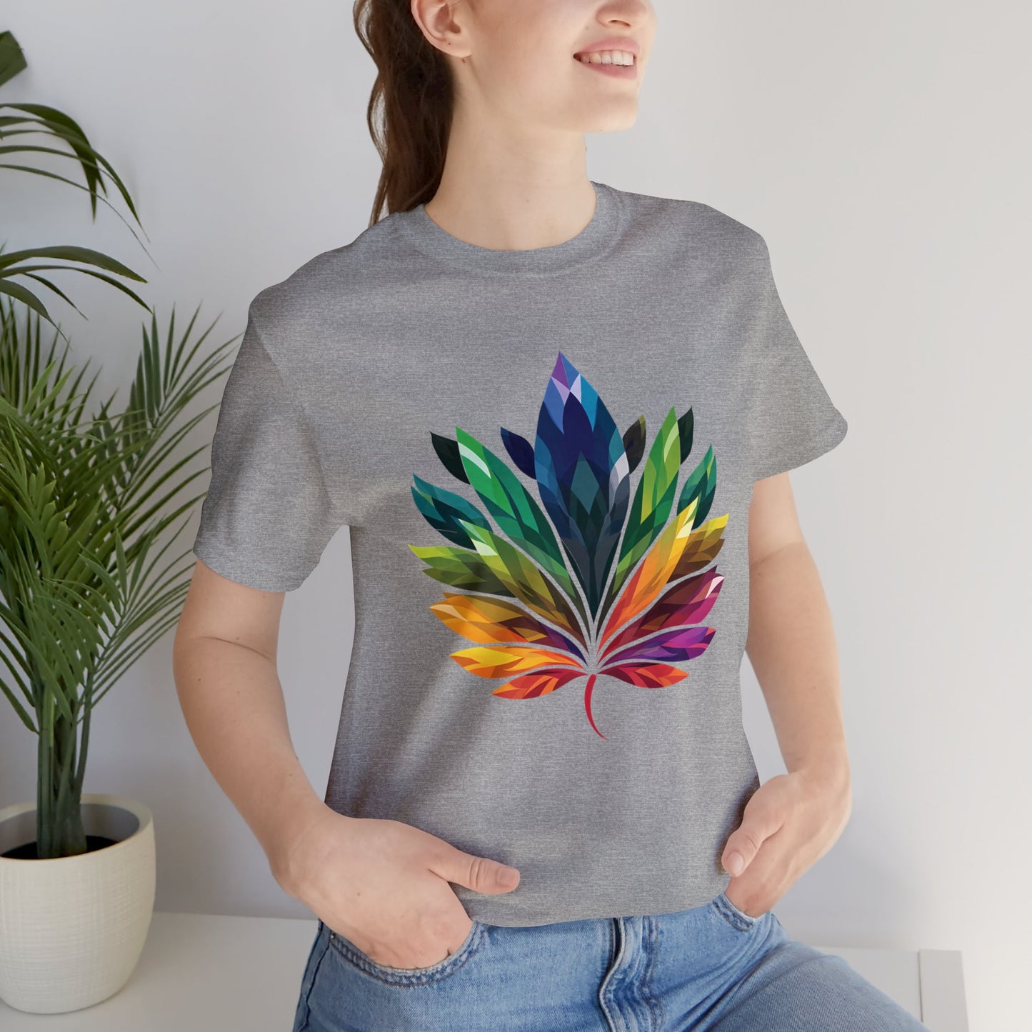 Rainbow-coloured Leaf - Unisex T-shirt