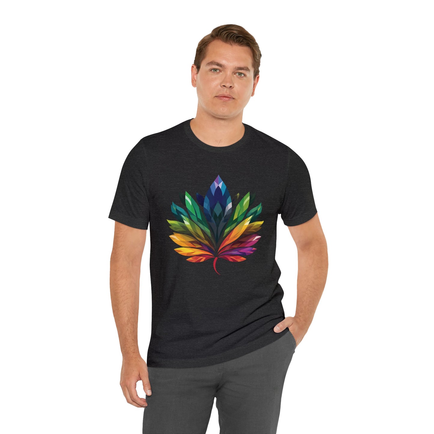 Rainbow-coloured Leaf - Unisex T-shirt