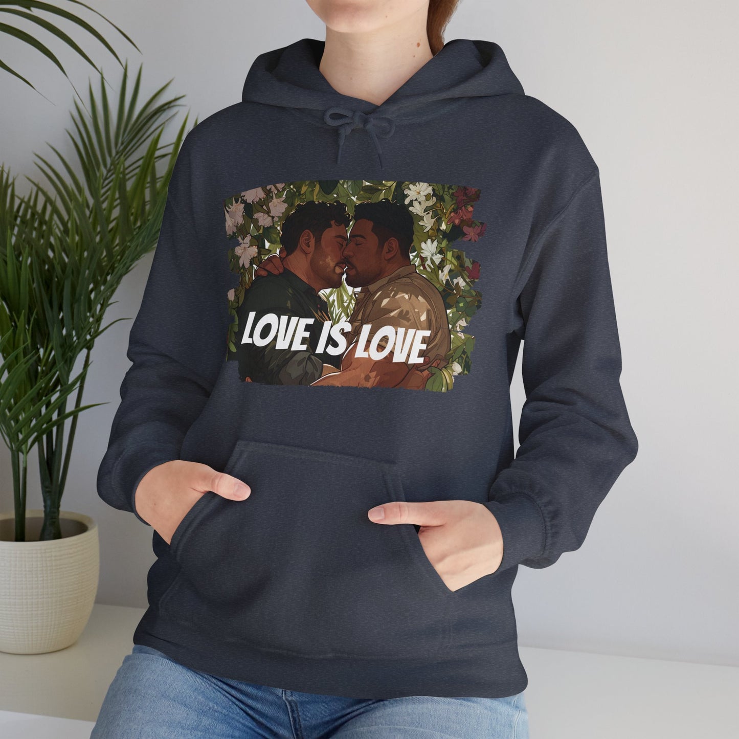 Love Is Love - Bears - Unisex Hoodie - Hoodie - Heather Navy - The Lucky Wombat