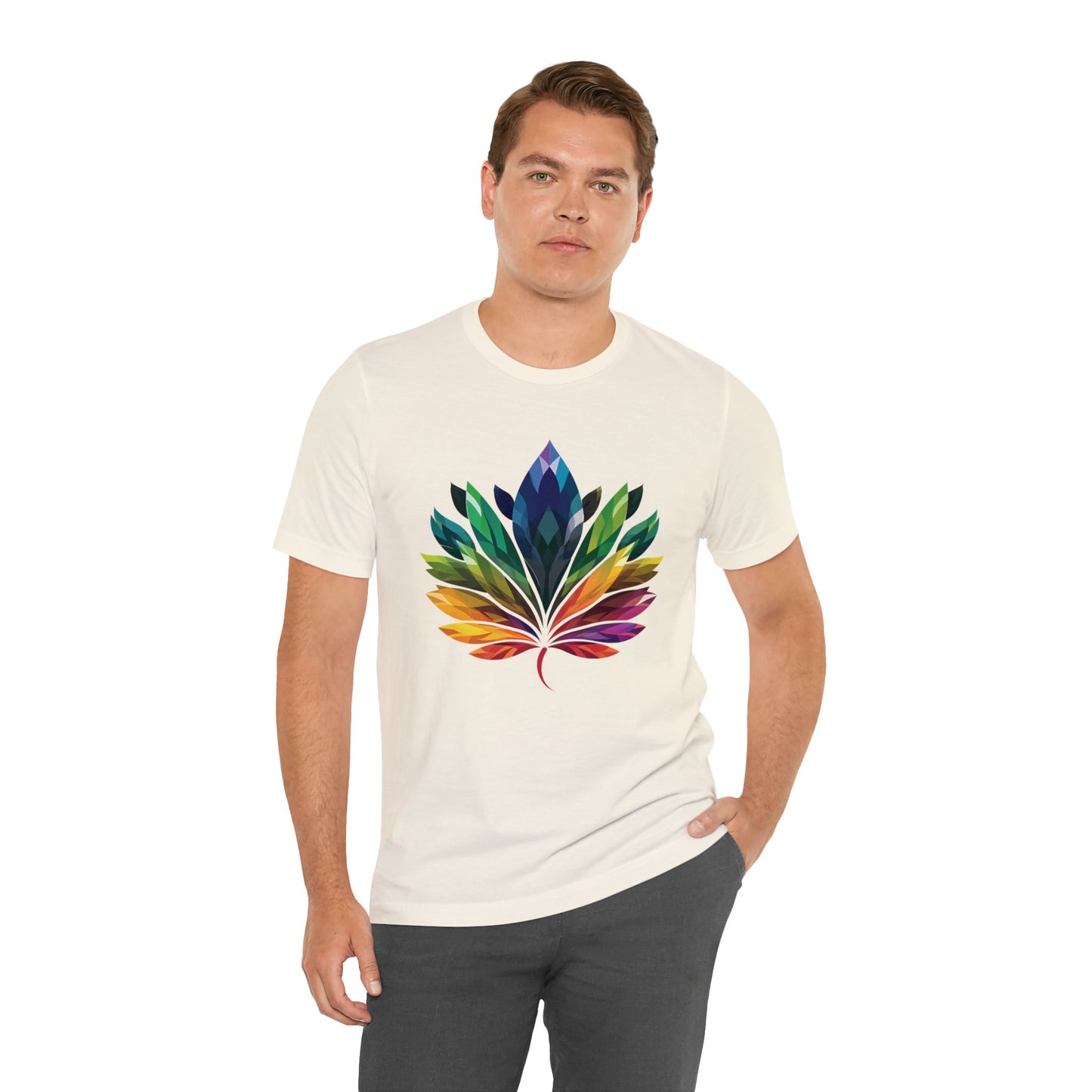Rainbow-coloured Leaf - Unisex T-shirt