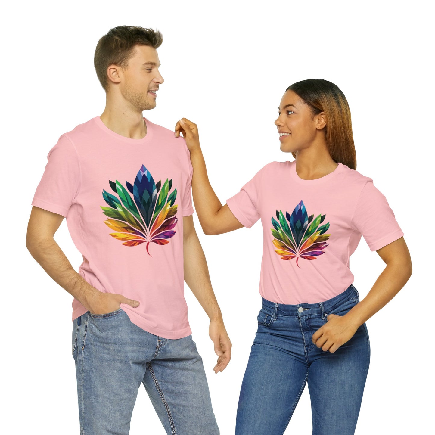 Rainbow-coloured Leaf - Unisex T-shirt