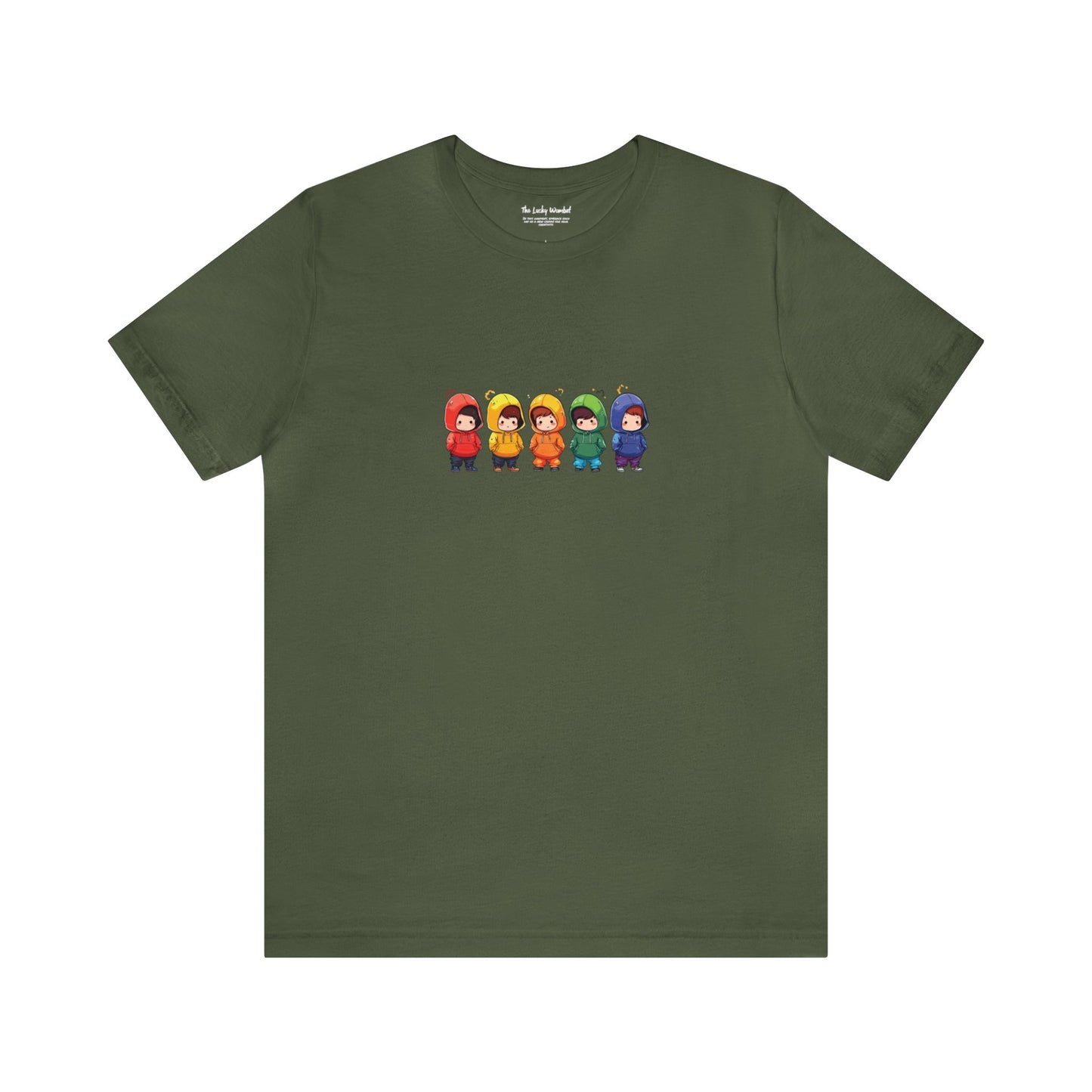 Cutties in Hoodies - Unisex T-Shirt - T-Shirt - Military Green - The Lucky Wombat