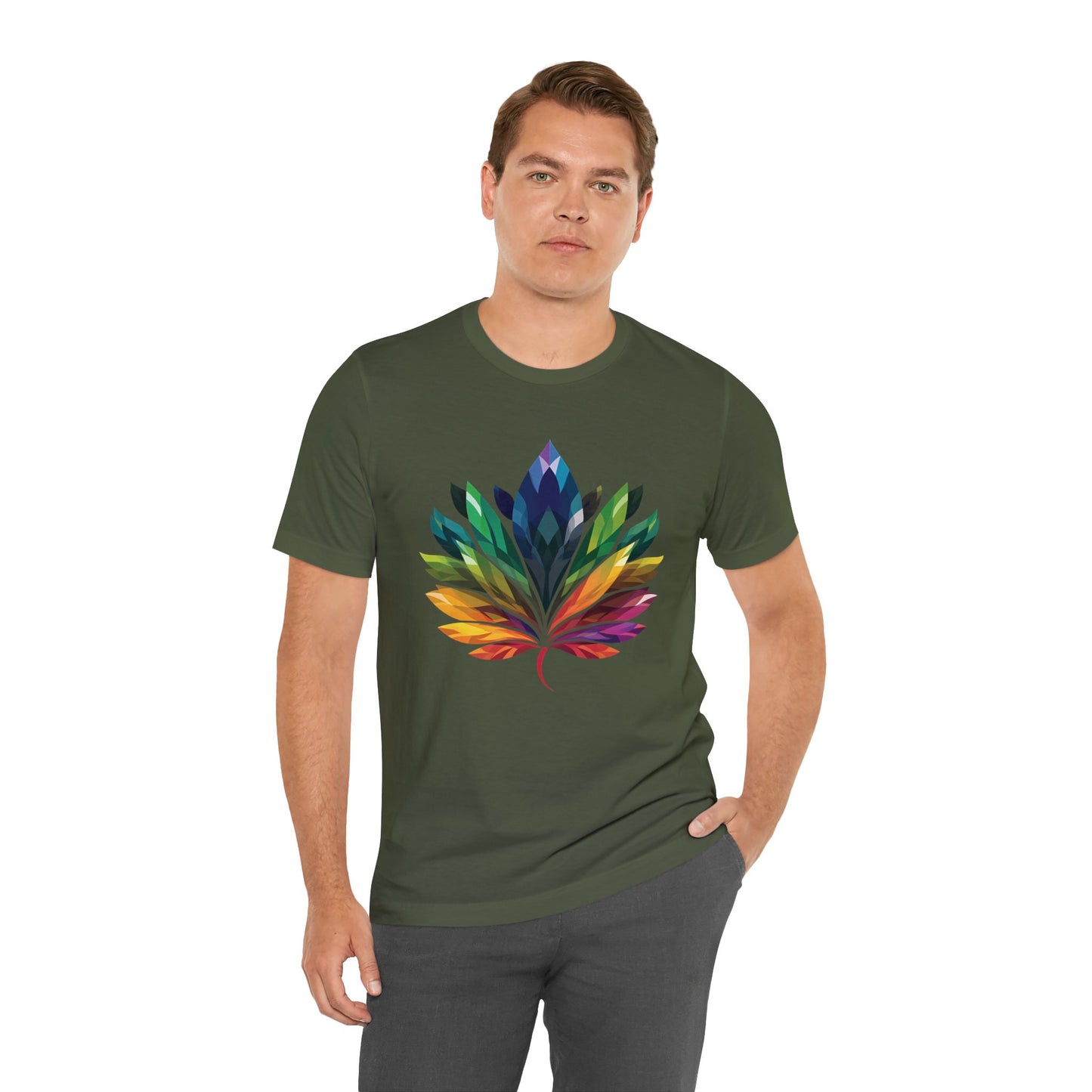 Rainbow-coloured Leaf - Unisex T-shirt