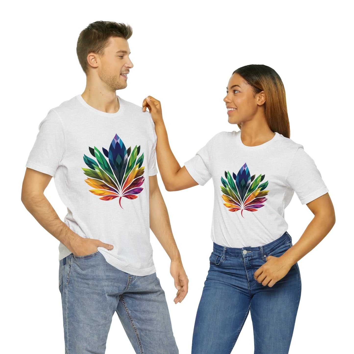 Rainbow-coloured Leaf - Unisex T-shirt