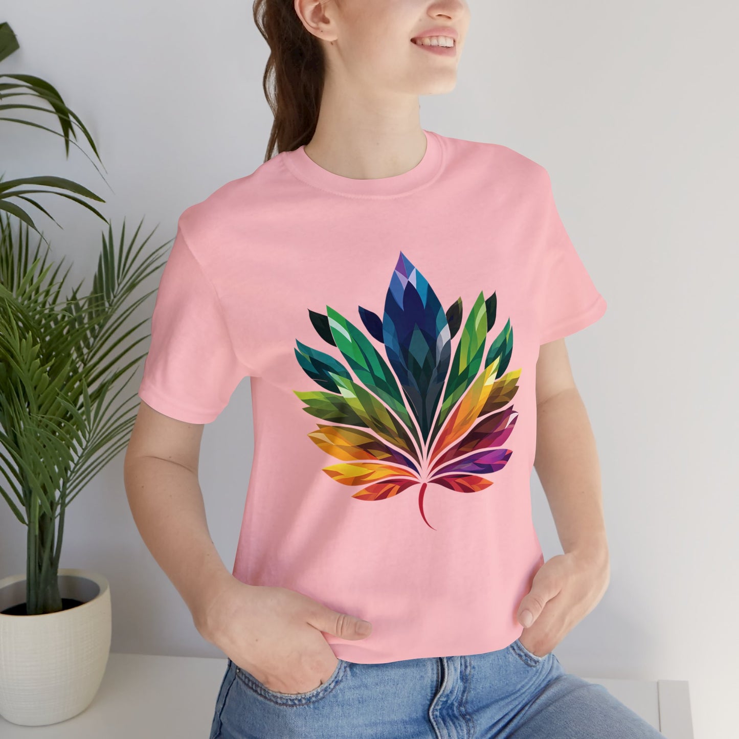 Rainbow-coloured Leaf - Unisex T-shirt