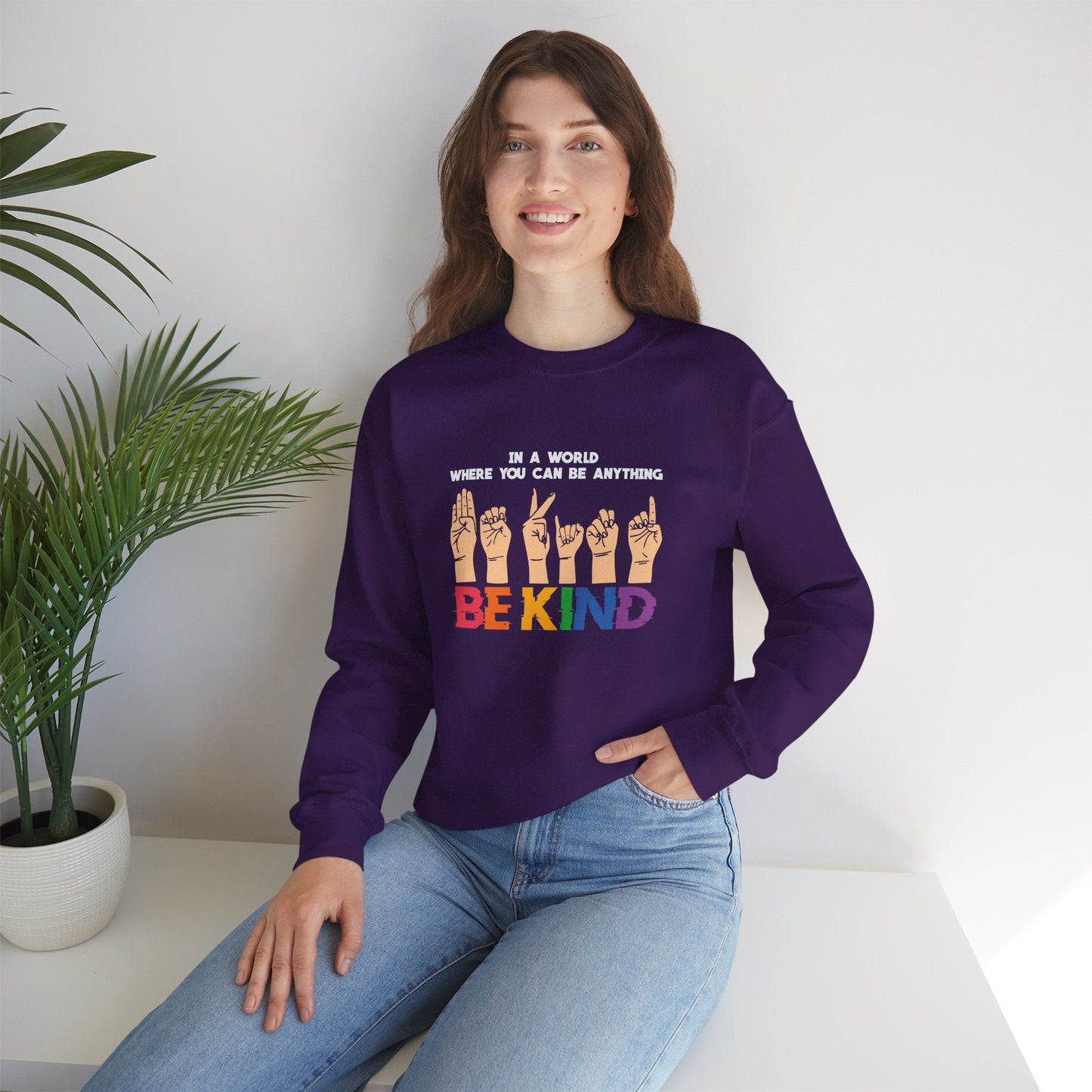 Be Kind Crewneck Sweatshirt - Sweatshirt - The Lucky Wombat