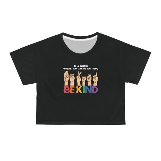Be Kind Crop Tee - All Over Prints - The Lucky Wombat