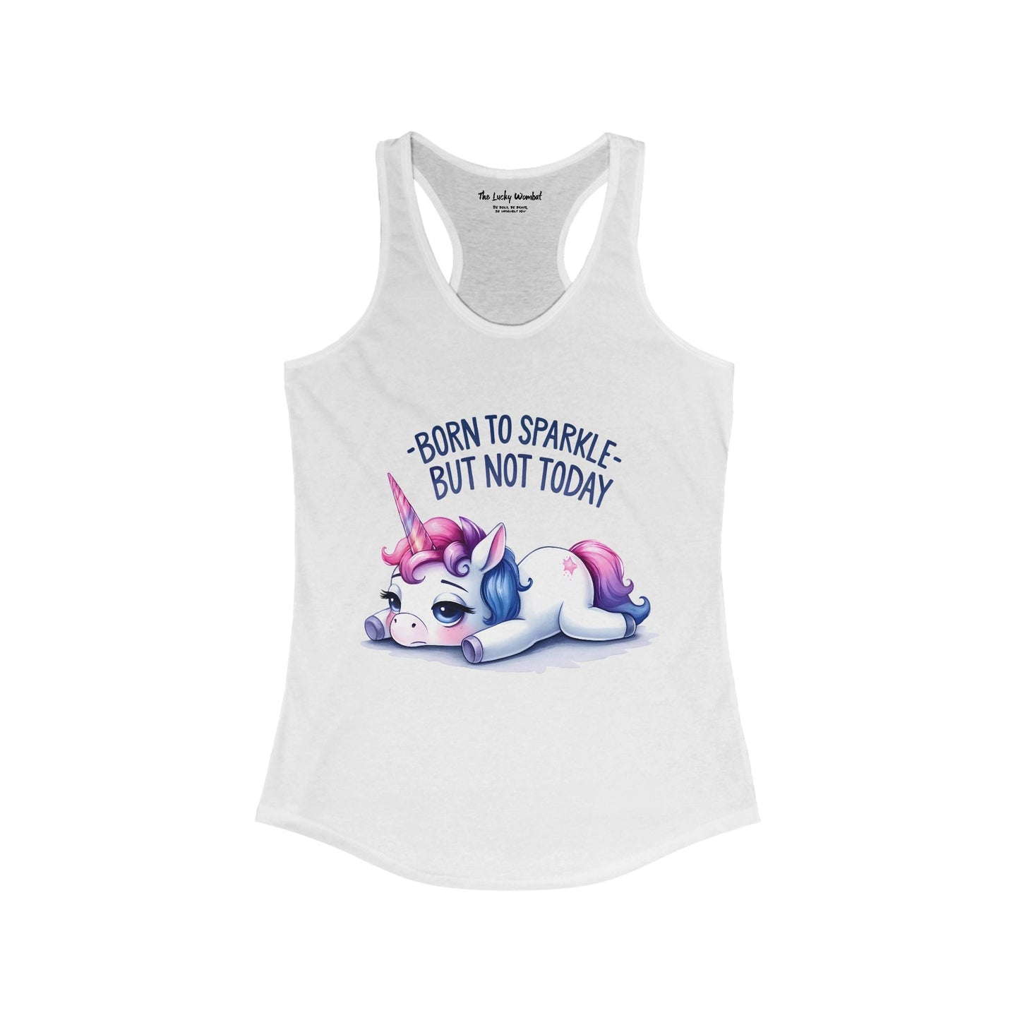 Born to Sparkle Tank Top – Adorable Unicorn Design for Every Mood - Tank Top - The Lucky Wombat