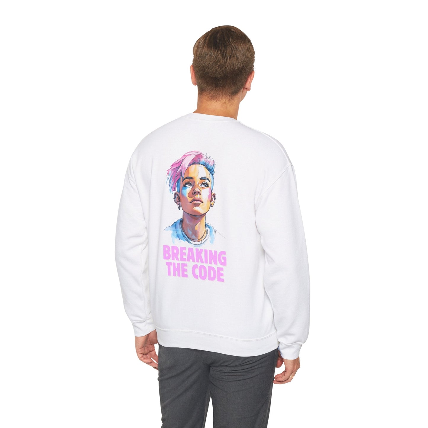 Breaking the Code - Trans Colors - Pride Sweatshirt - Sweatshirt - The Lucky Wombat