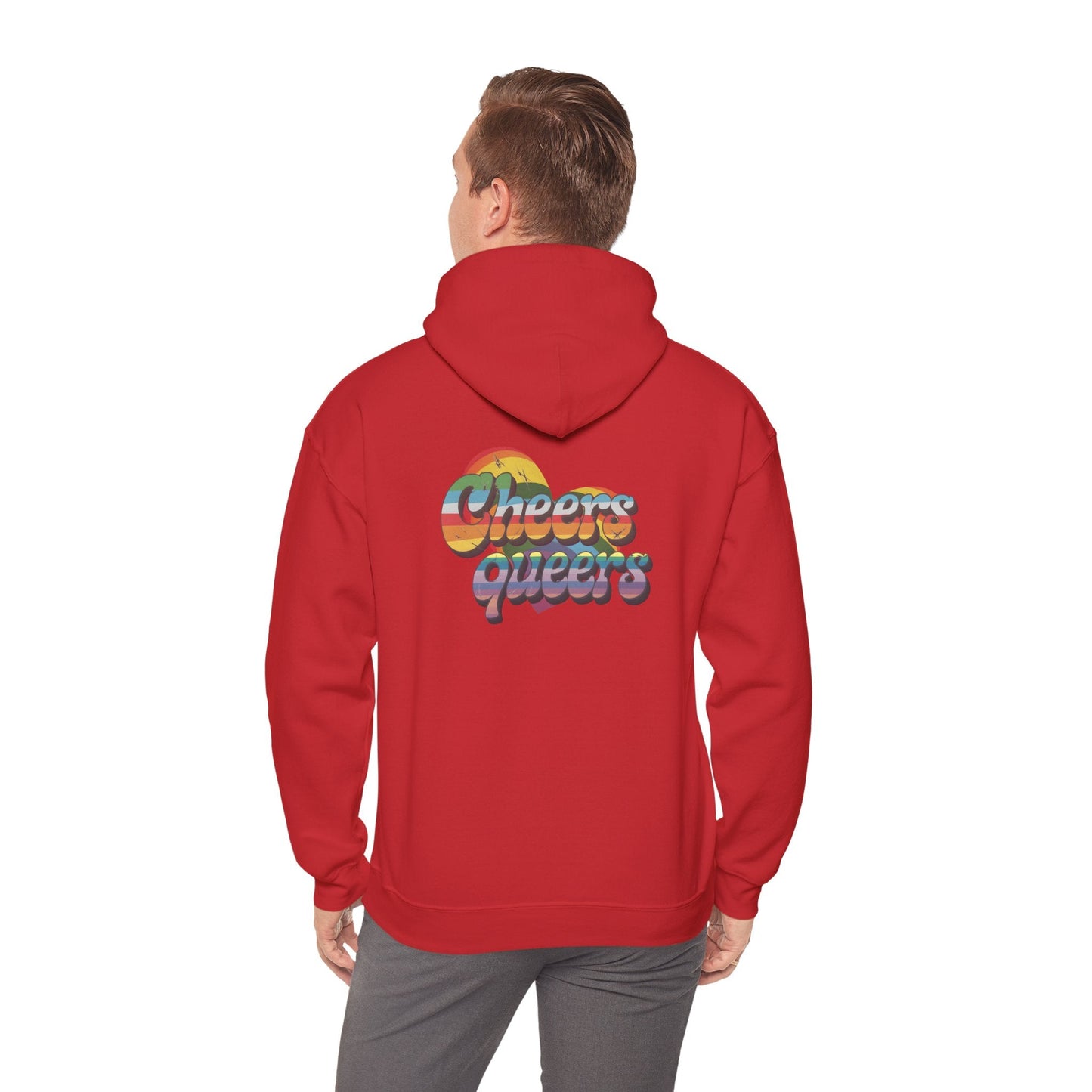 Cheers Queers Hoodie - A Bold Celebration of Pride - Hoodie - The Lucky Wombat