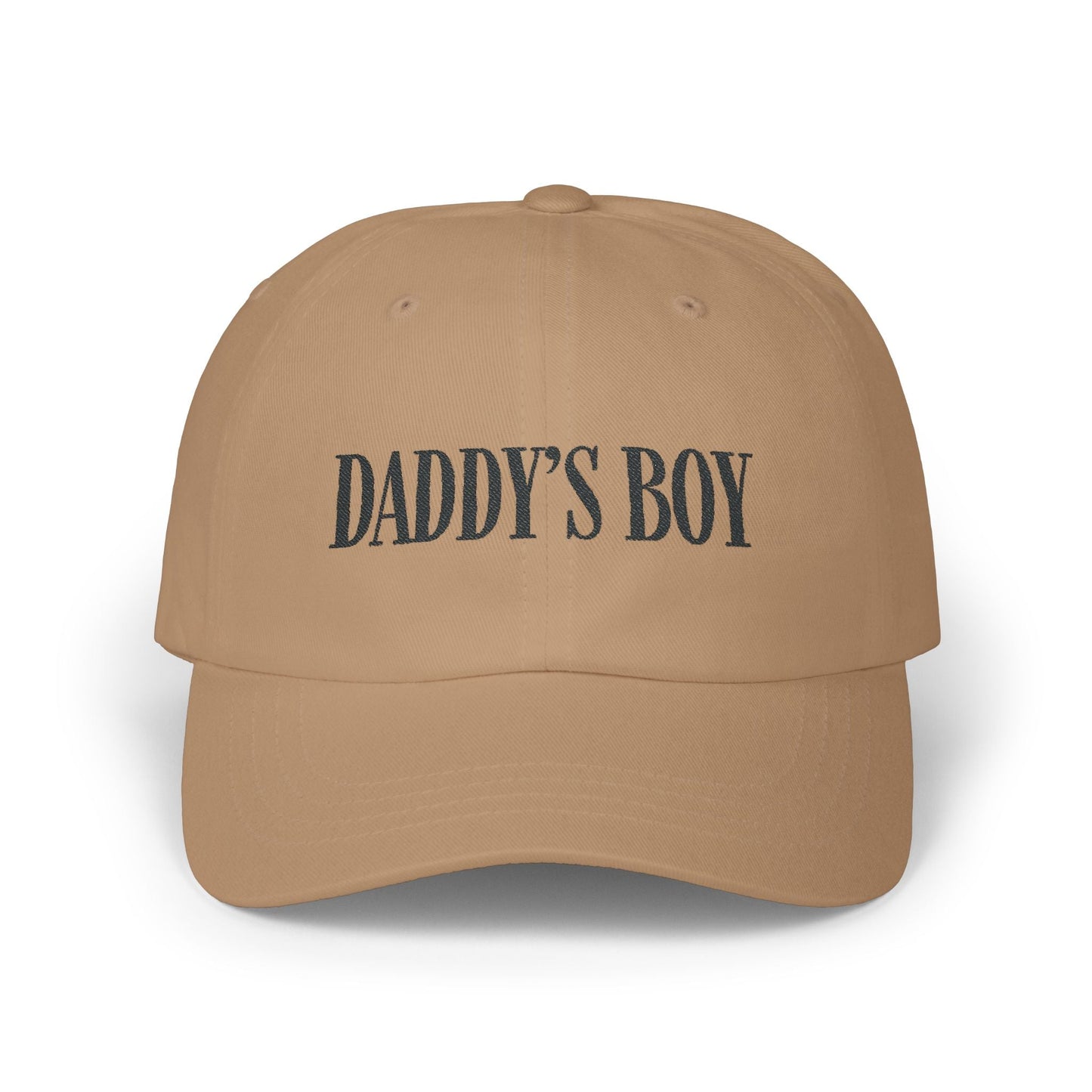Daddy's Boy Cap - Black on Light - Hats - The Lucky Wombat