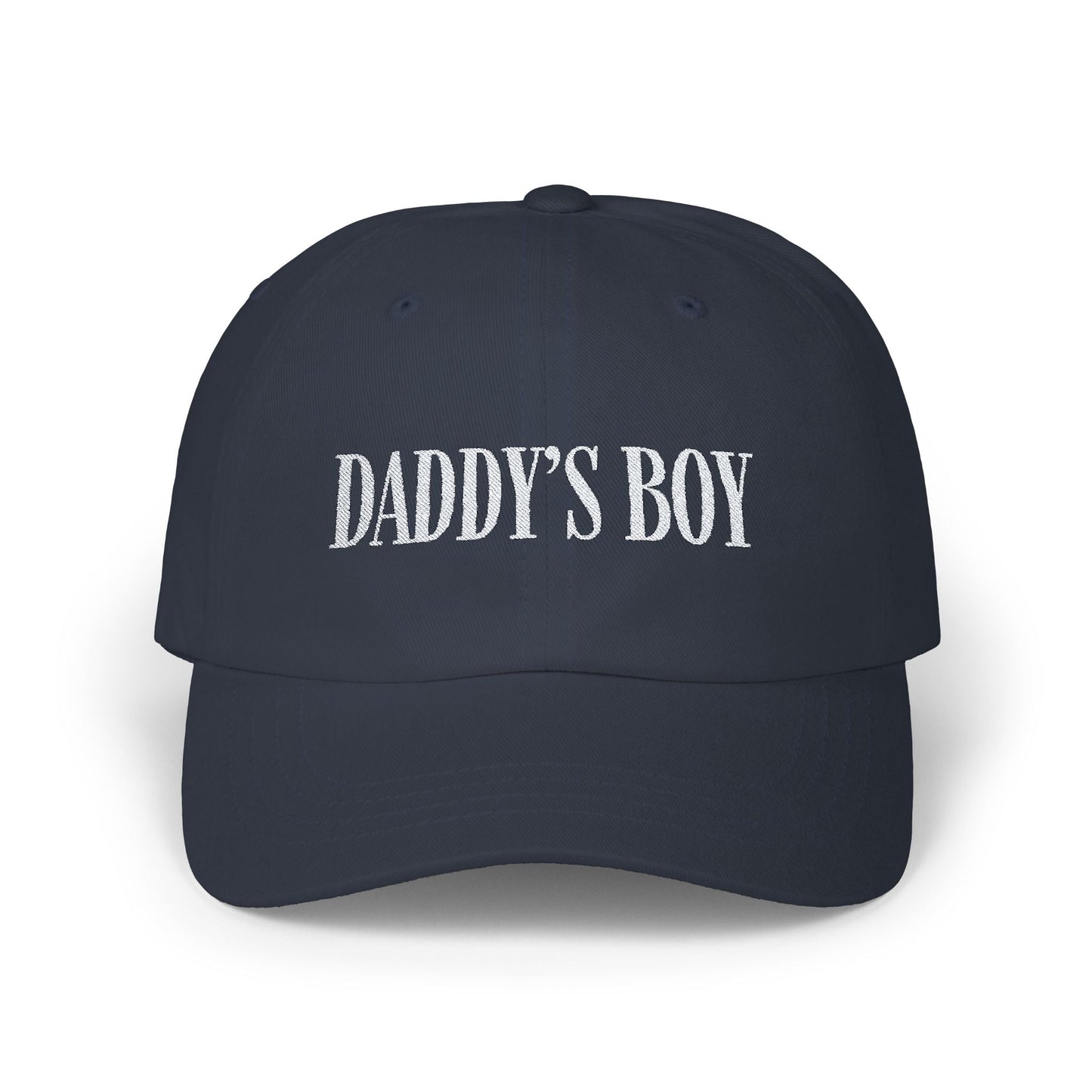Daddy's Boy Cap - White on Dark - Hats - The Lucky Wombat