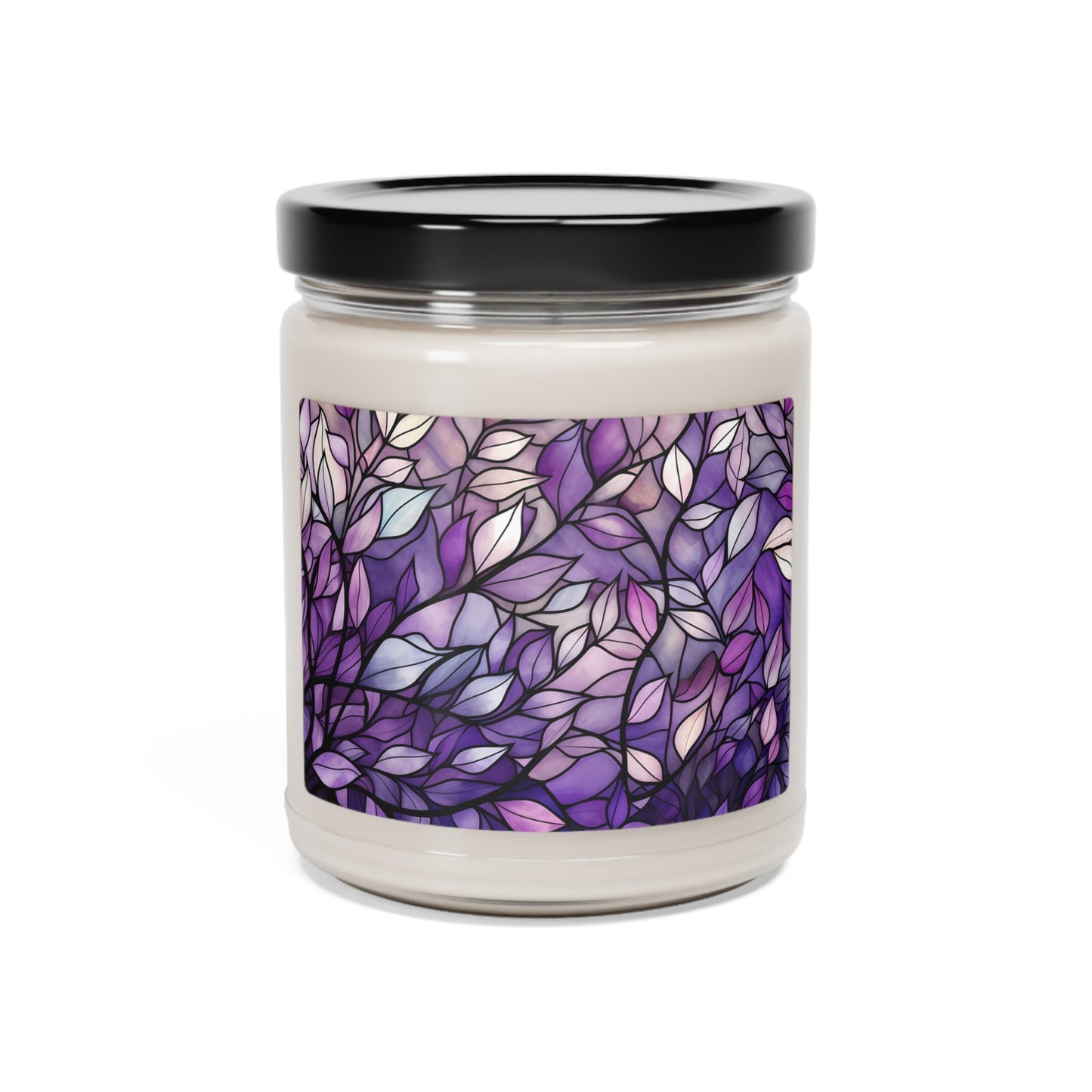 Demisexual Pride Forest Candle - Stained Glass Leaves | Stained Glass Forest Candle | Scented Soy Candle, 9oz