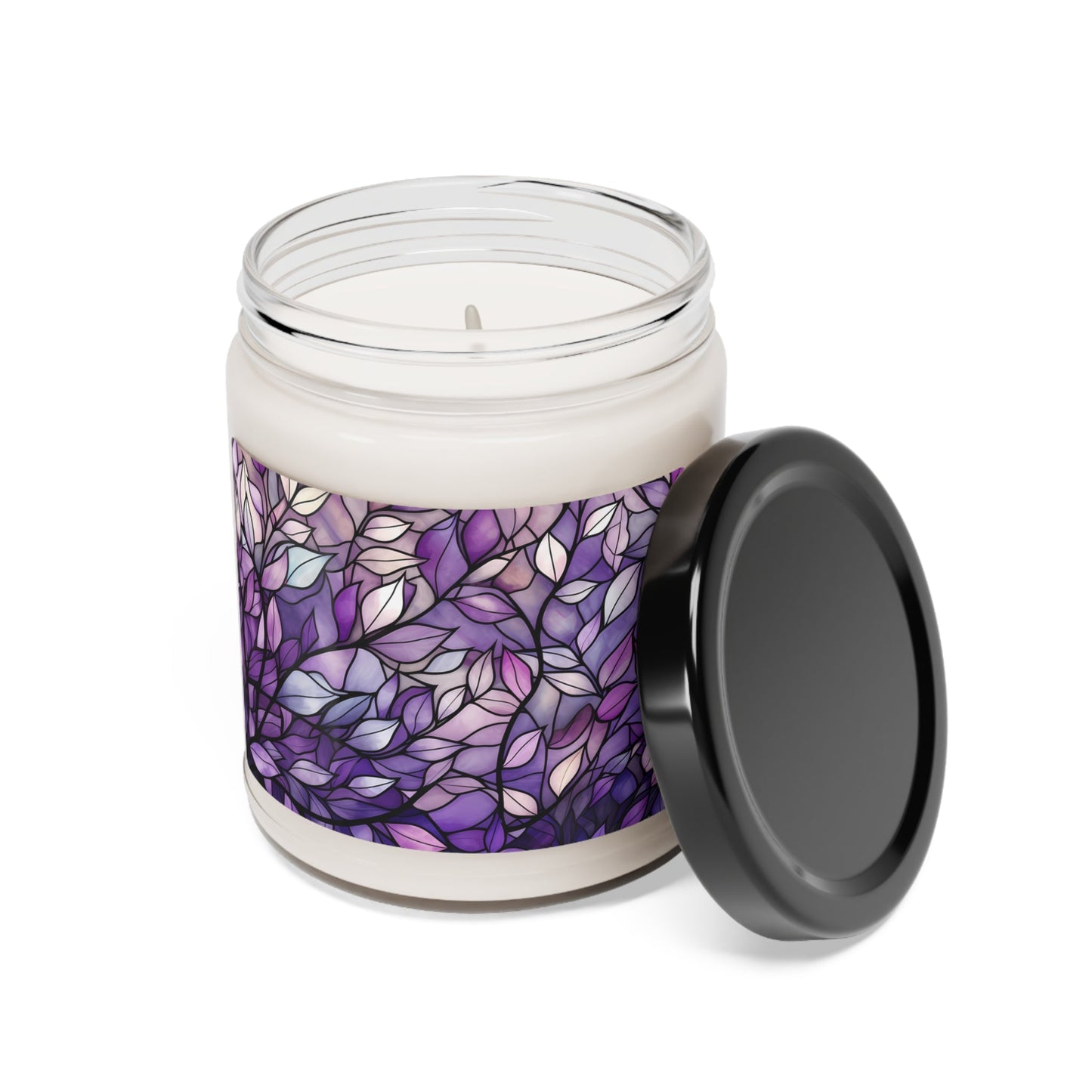 Demisexual Pride Forest Candle - Stained Glass Leaves | Stained Glass Forest Candle | Scented Soy Candle, 9oz
