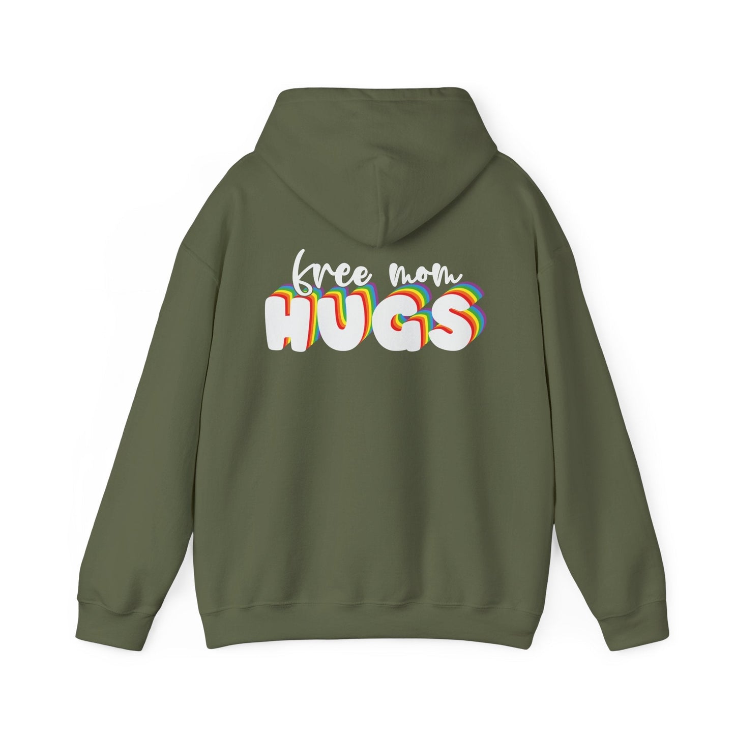 Free Mom Hugs Hoodie - Unisex Hooded Sweatshirt - Hoodie - The Lucky Wombat
