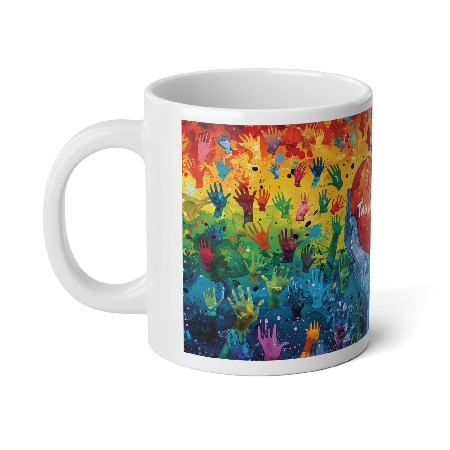 Hearts Pride Mug, 20oz - Mug - The Lucky Wombat