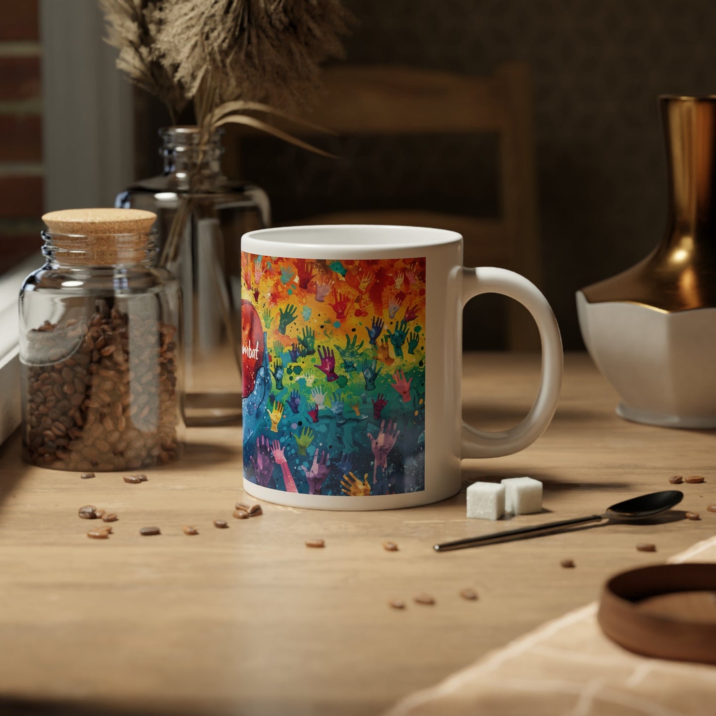 Hearts Pride Mug, 20oz - Mug - The Lucky Wombat