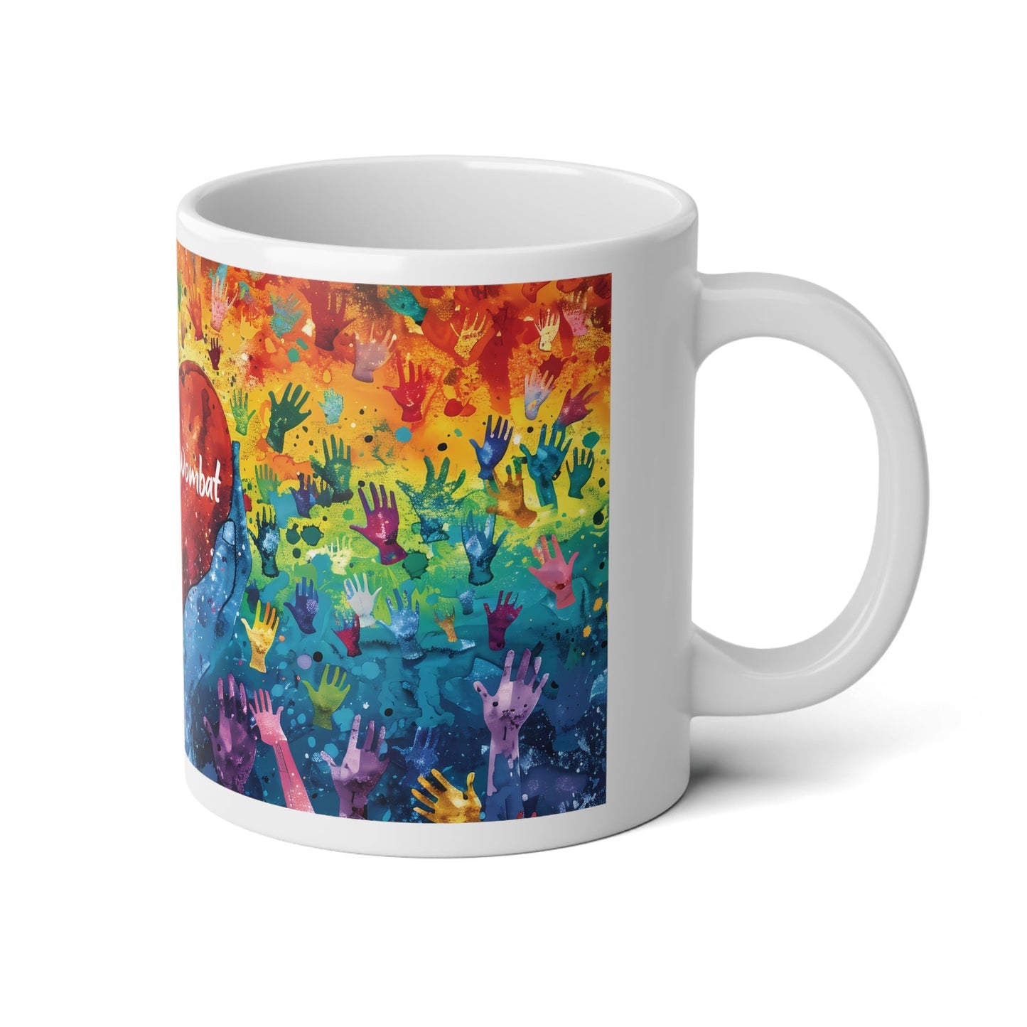 Hearts Pride Mug, 20oz - Mug - The Lucky Wombat