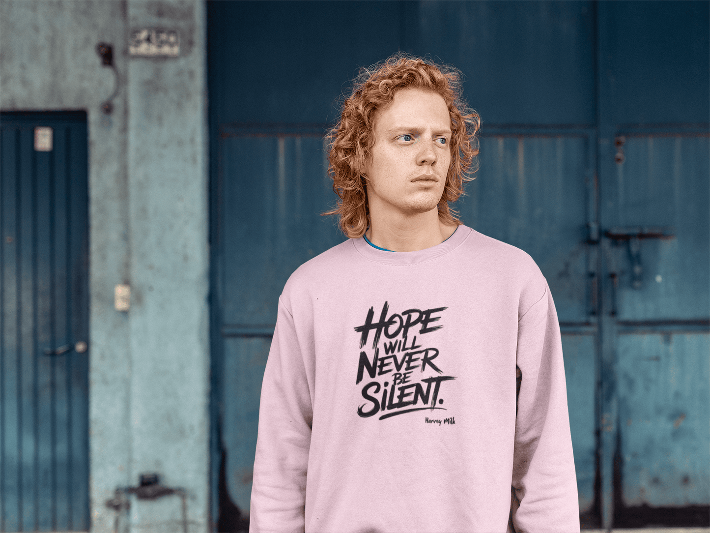 Hope Will Never Be Silent - Harvey Milk Quote - Sweatshirt - Sweatshirt - The Lucky Wombat