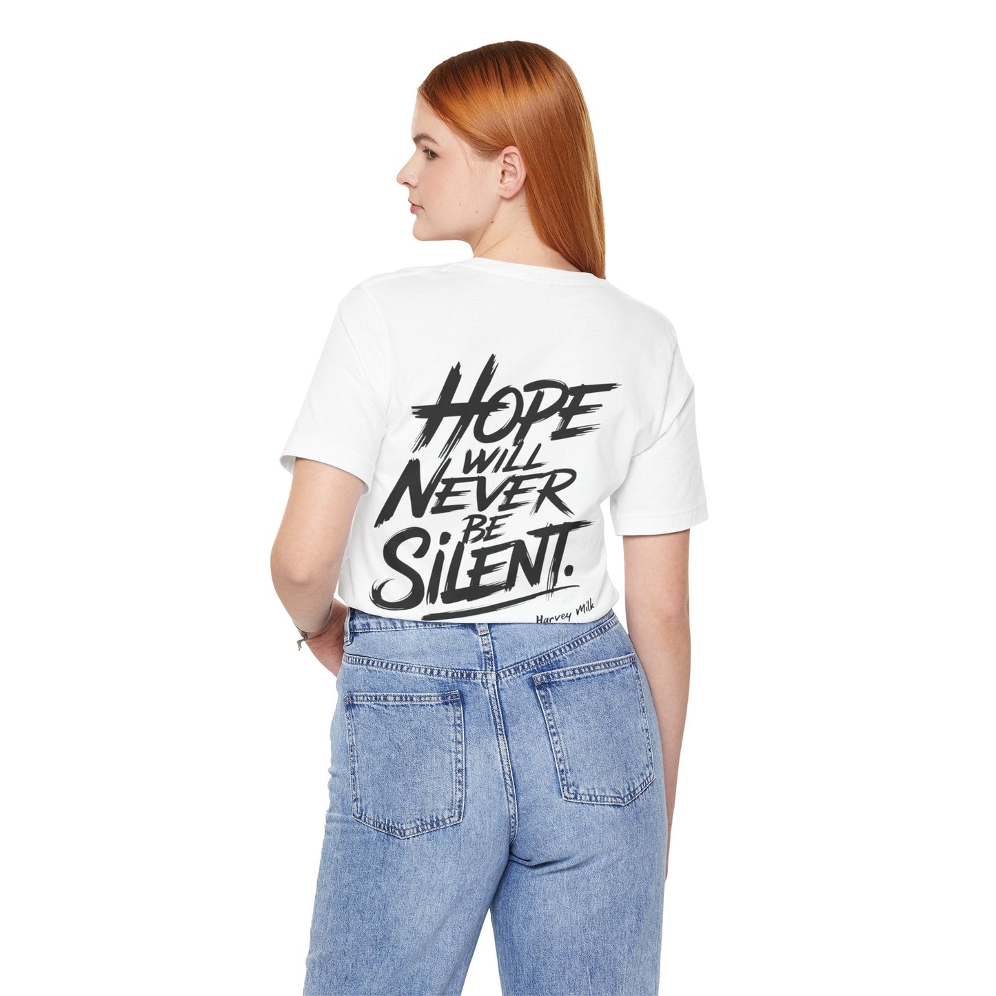 Hope Will Never Be Silent T-shirt - Harvey Milk Quote - T-Shirt - The Lucky Wombat