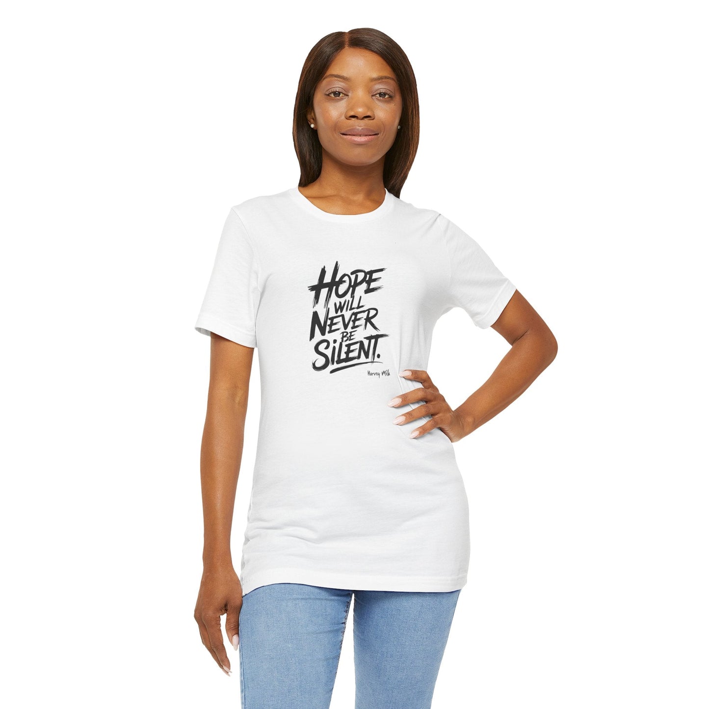 Hope Will Never Be Silent T-shirt - Harvey Milk Quote - T-Shirt - The Lucky Wombat