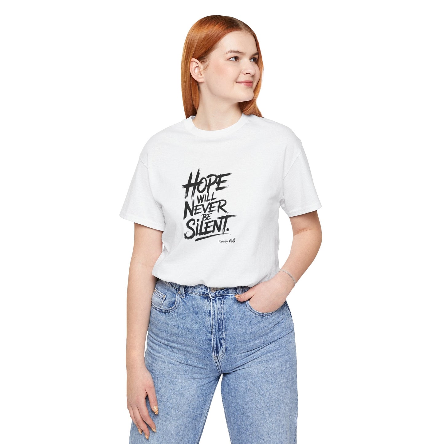 Hope Will Never Be Silent T-shirt - Harvey Milk Quote - T-Shirt - The Lucky Wombat