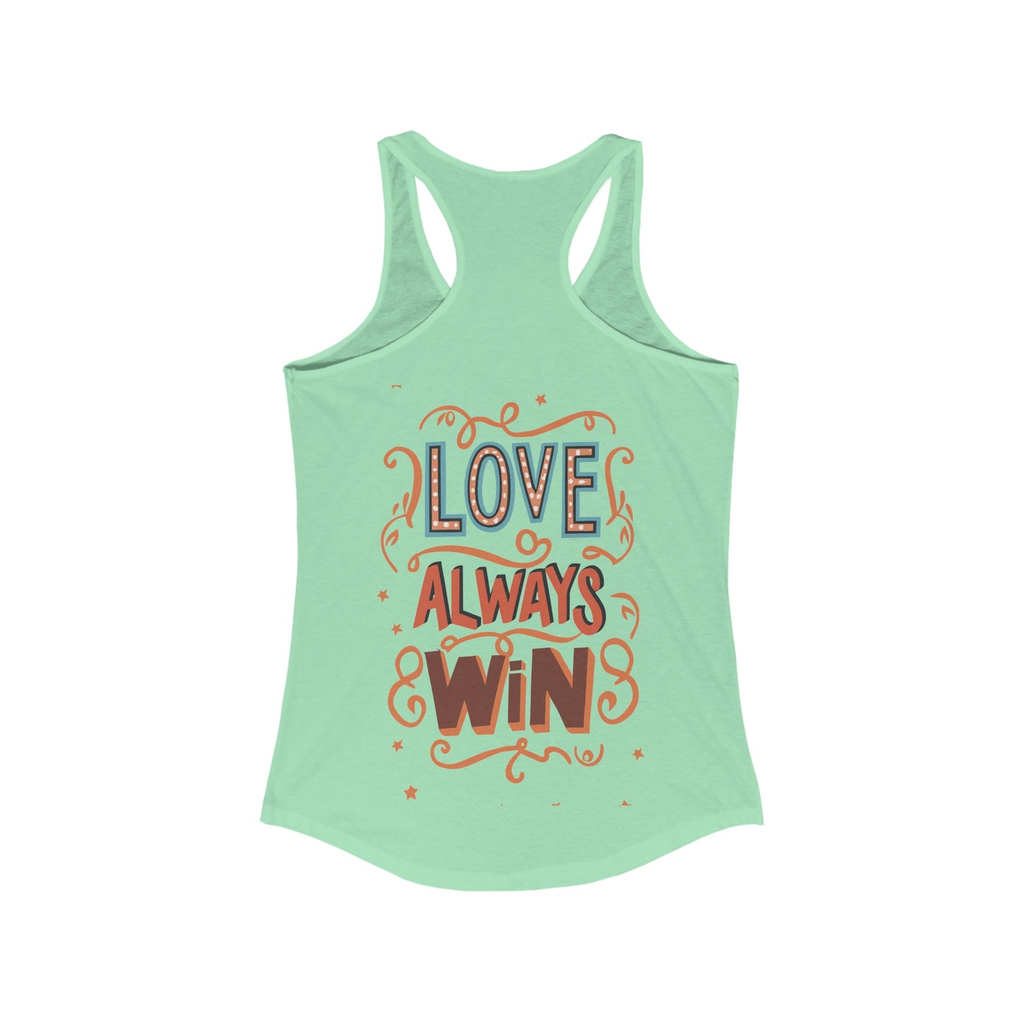 Love Always Win - Women's Ideal Racerback Tank - Tank Top - The Lucky Wombat