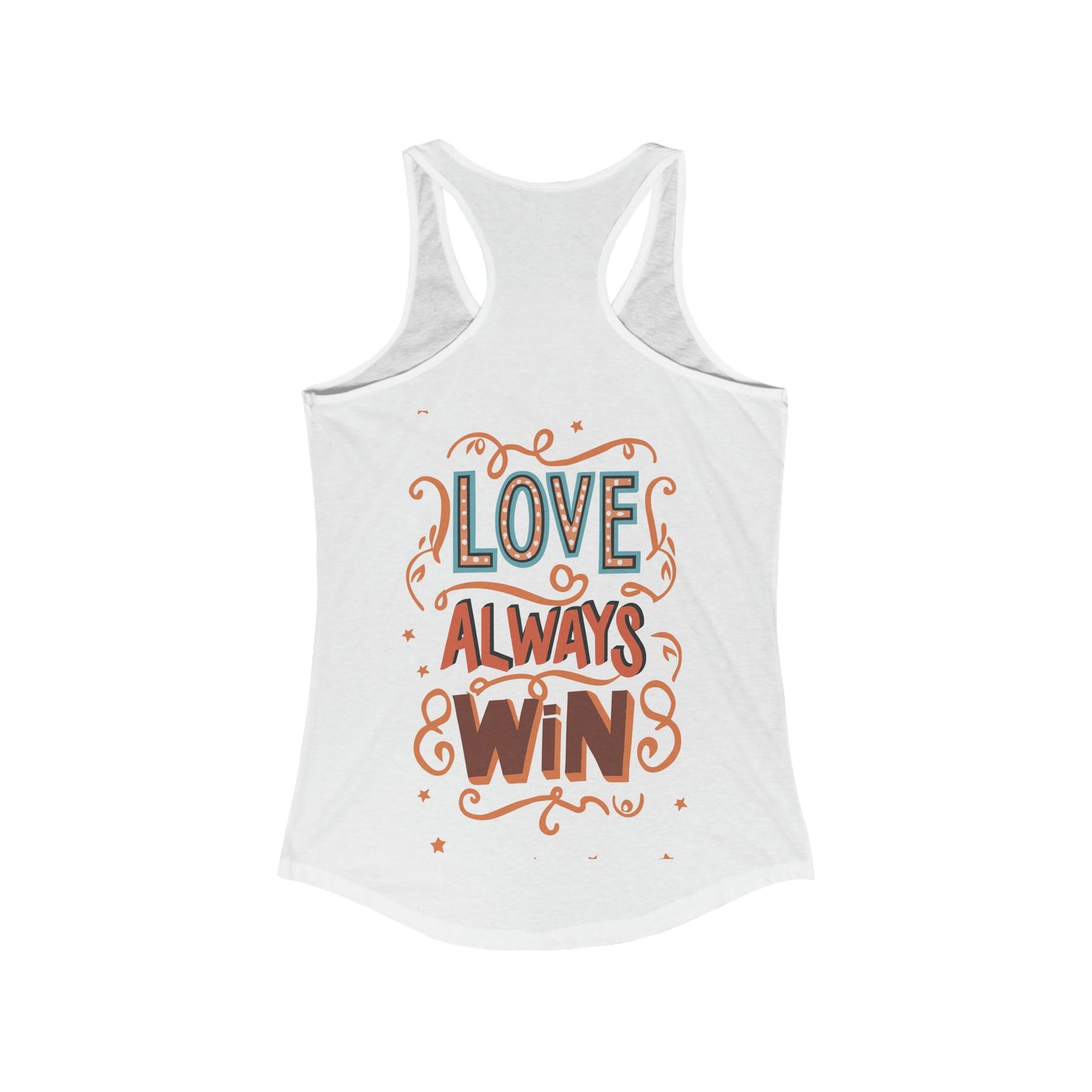 Love Always Win - Women's Ideal Racerback Tank - Tank Top - The Lucky Wombat