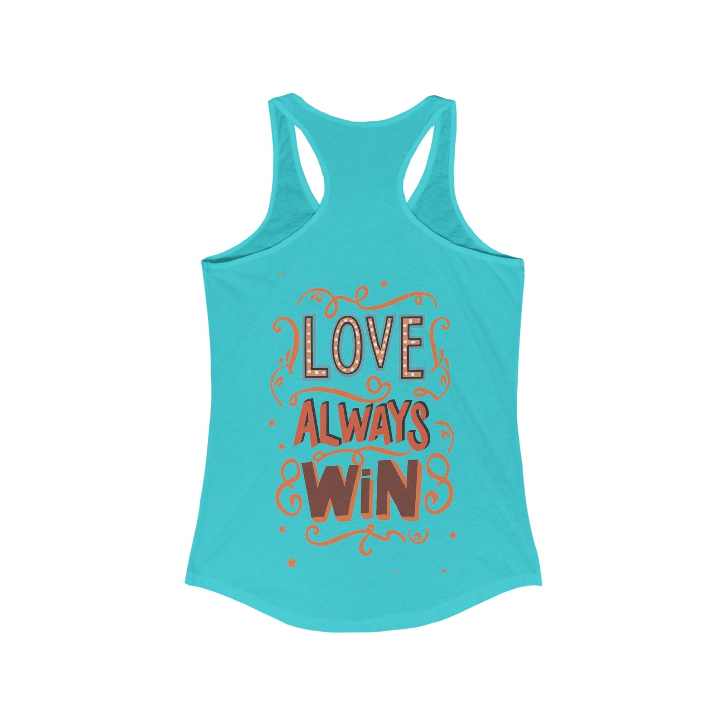Love Always Win - Women's Ideal Racerback Tank - Tank Top - The Lucky Wombat