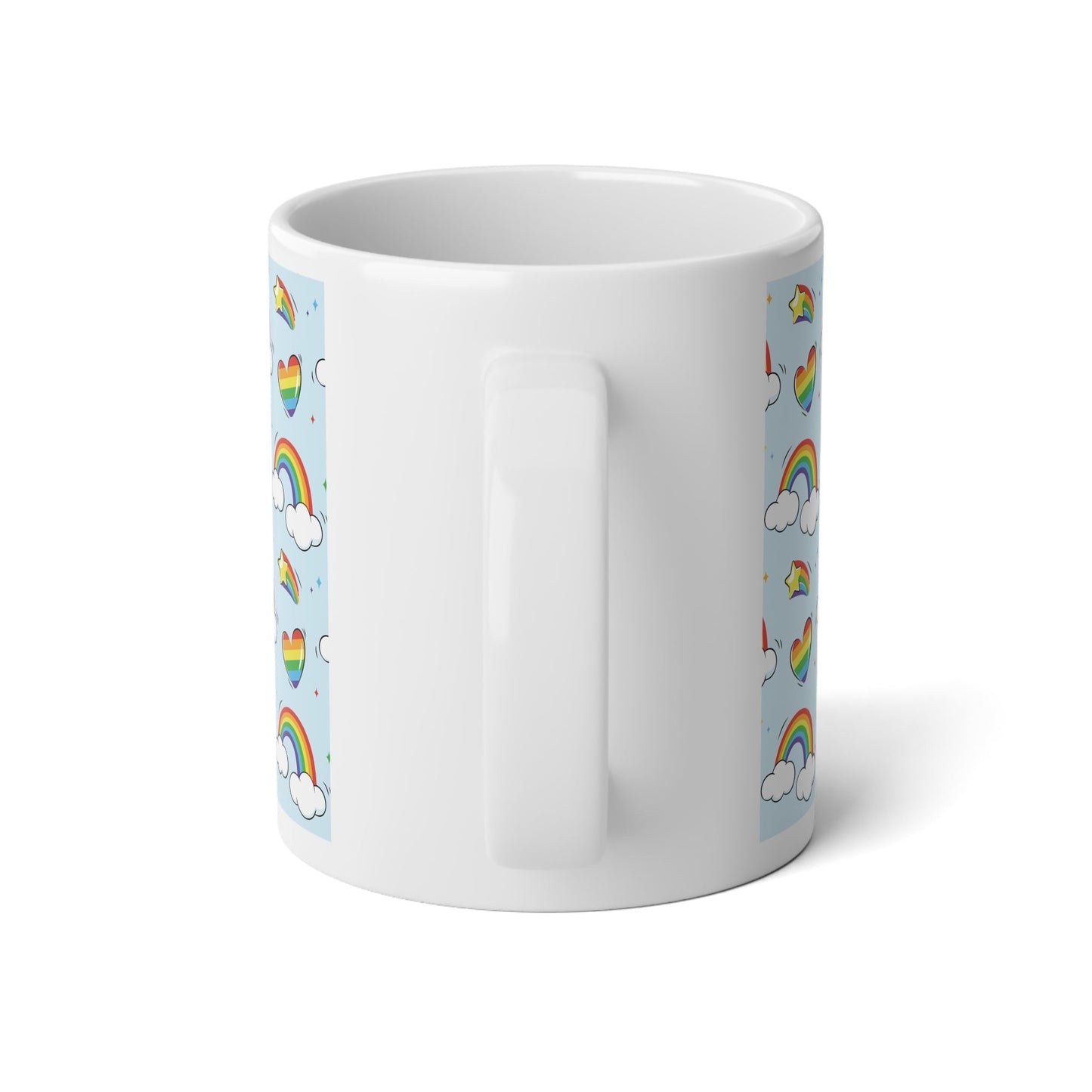 Mug - Rainbow Dreams, Celebrate Love and Joy Every Morning 20oz - Mug - The Lucky Wombat