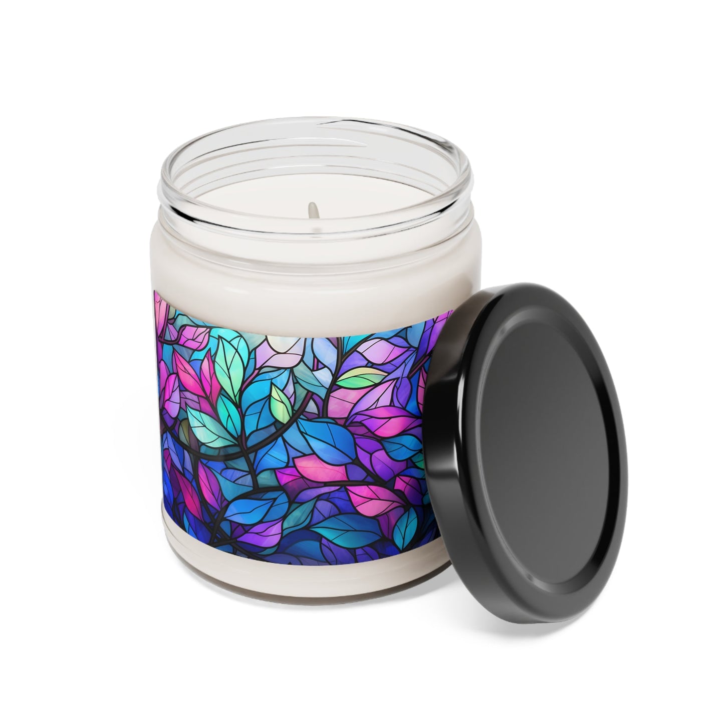 Poly Pride Forest Candle - Vivid Stained Glass Soy Candle | Stained Glass Forest Candle | Scented Soy Candle, 9oz
