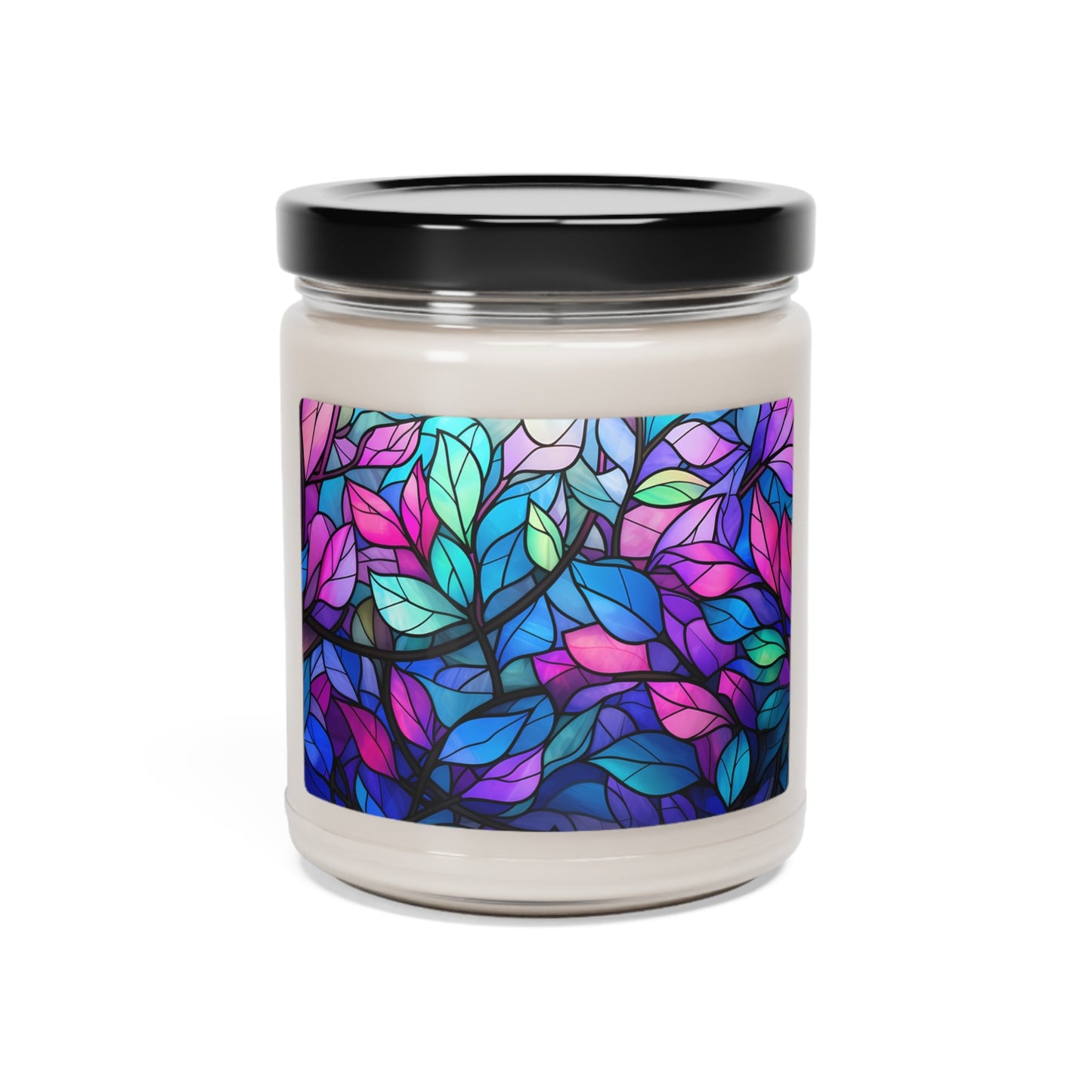 Poly Pride Forest Candle - Vivid Stained Glass Soy Candle | Stained Glass Forest Candle | Scented Soy Candle, 9oz