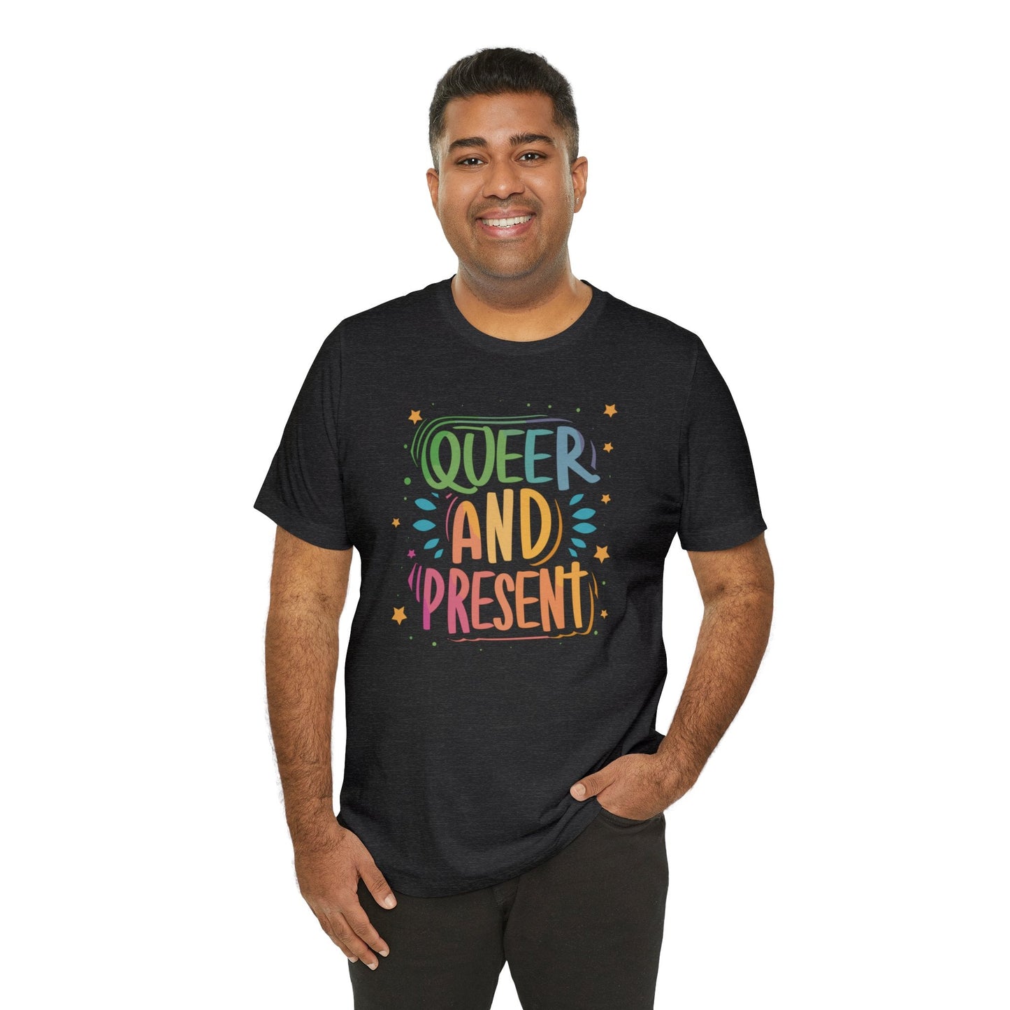 Queer and Present - Unisex T-shirt - T-Shirt - The Lucky Wombat